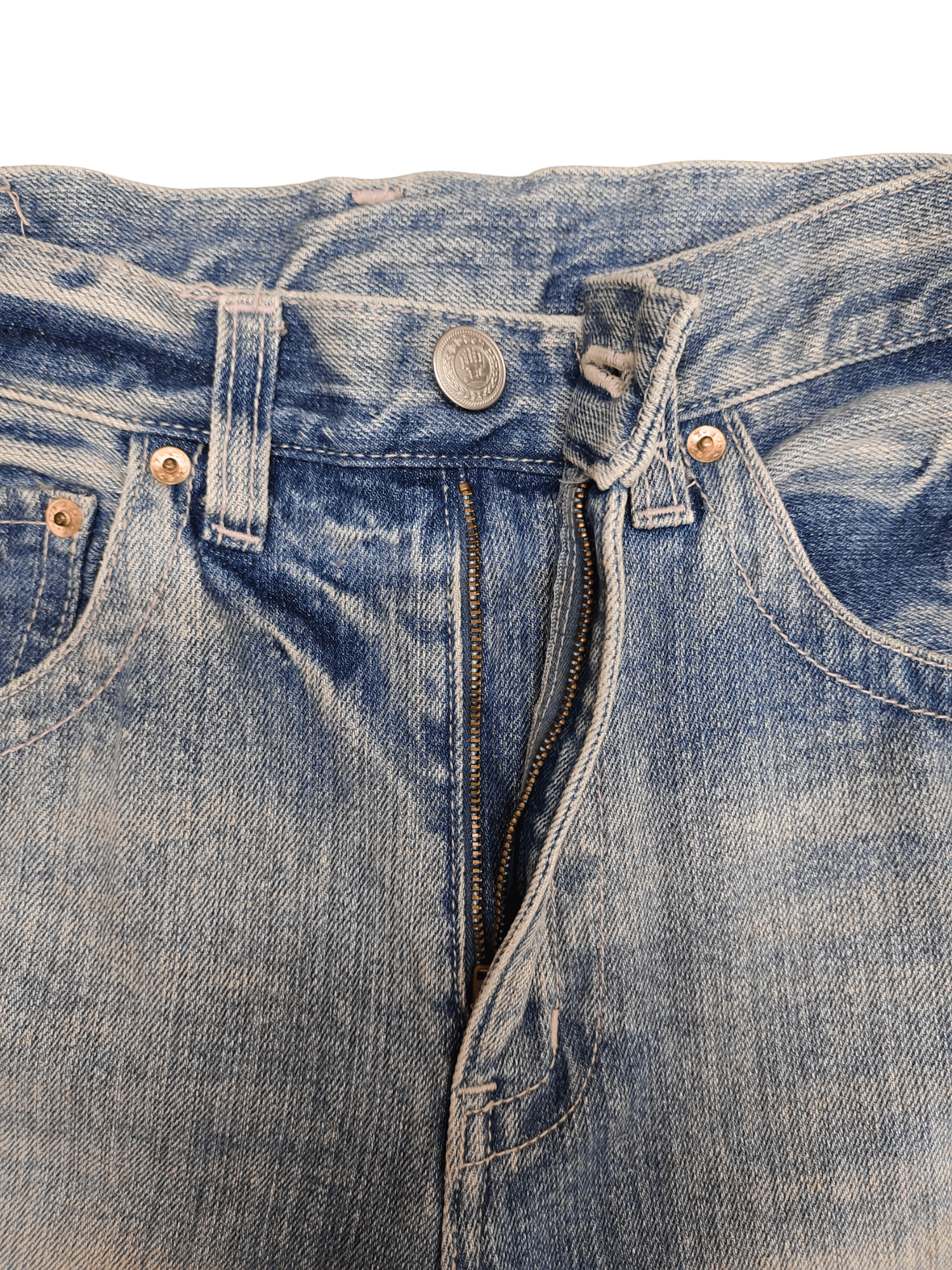 Karakuri Tamashii Japanese Skulls Print Jeans Sukajan Karakuri Tamashi Size US 31 - 14 Thumbnail