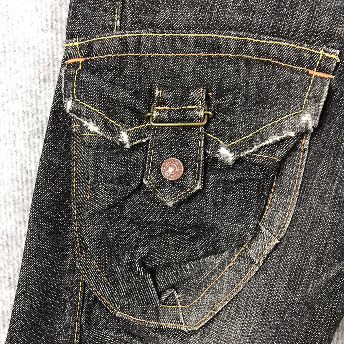 Designer × Japanese Brand 🐉BUSHPANT🐉EDWIN CARGO POCKET BOOTCUT DENIM PANTS Size US 28 / EU 44 - 5 Thumbnail