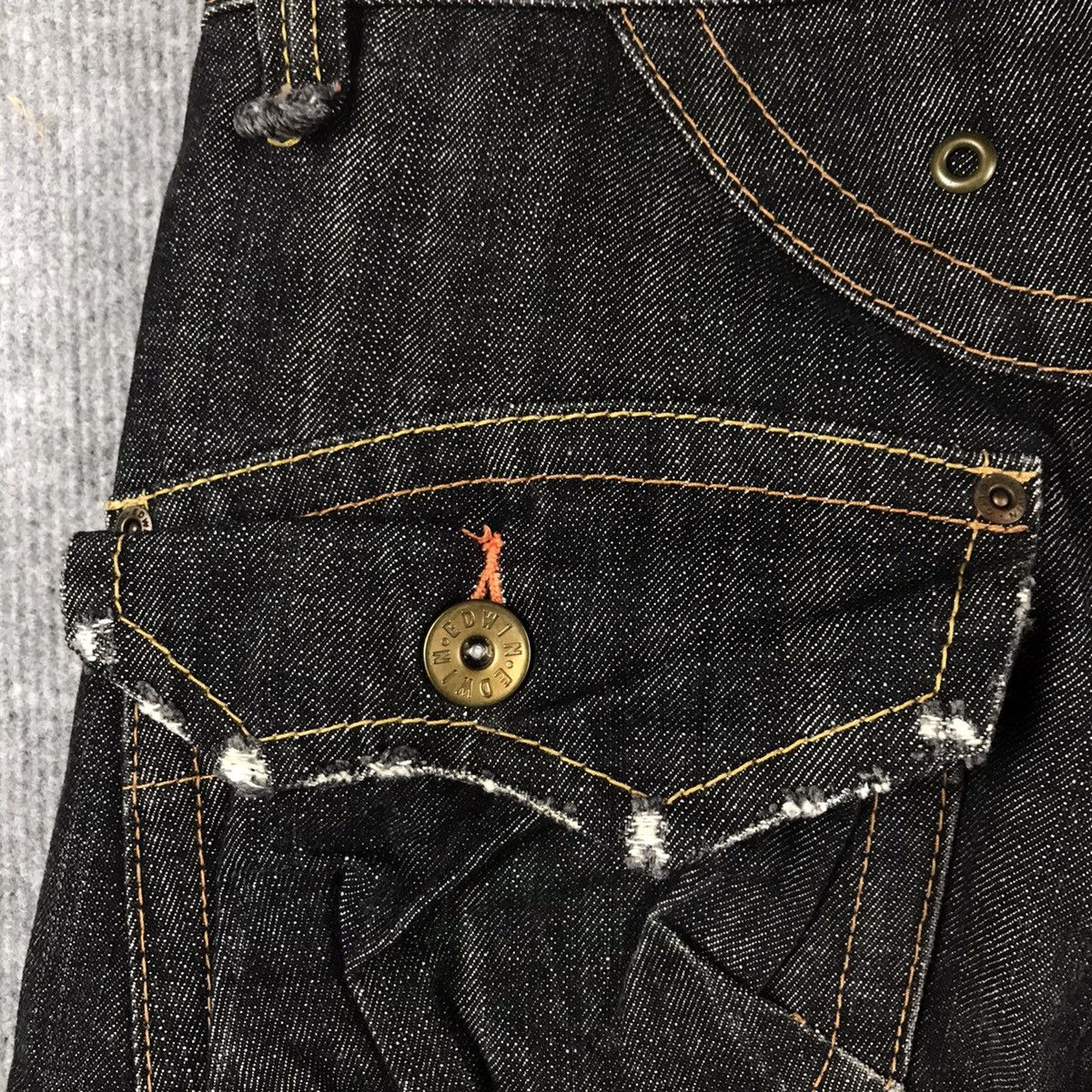 Designer × Japanese Brand 🐉BUSHPANT🐉EDWIN CARGO POCKET BOOTCUT DENIM PANTS Size US 28 / EU 44 - 11 Thumbnail