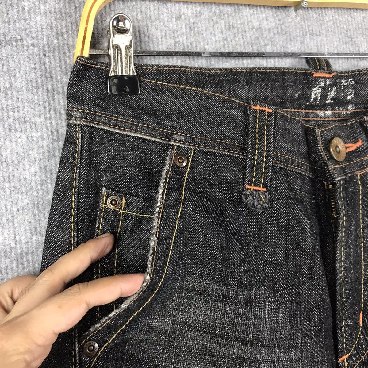 Designer × Japanese Brand 🐉BUSHPANT🐉EDWIN CARGO POCKET BOOTCUT DENIM PANTS Size US 28 / EU 44 - 7 Thumbnail