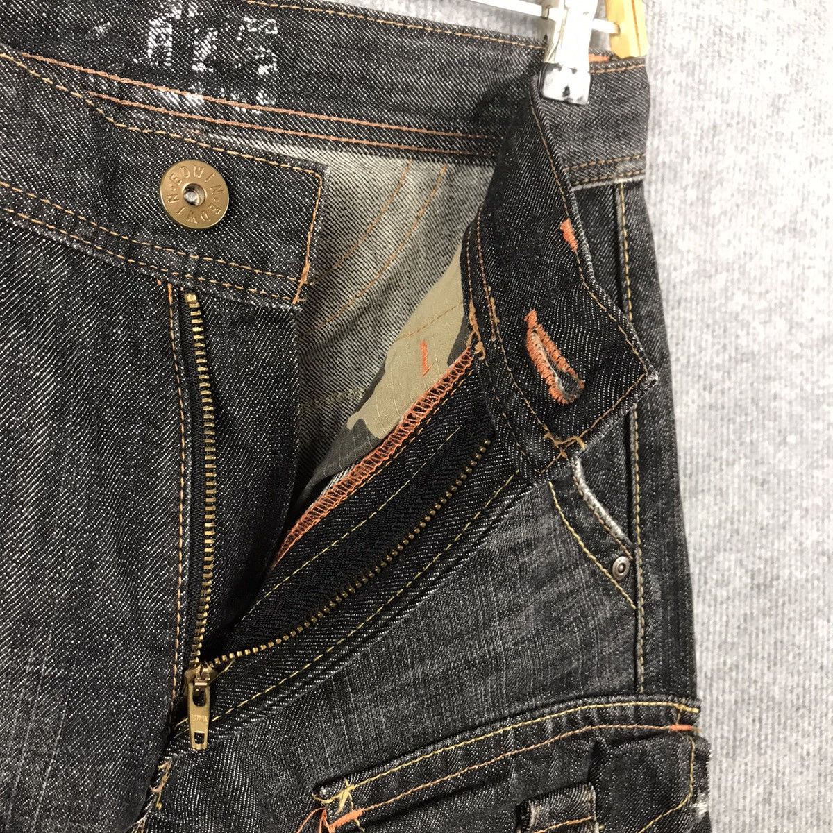 Designer × Japanese Brand 🐉BUSHPANT🐉EDWIN CARGO POCKET BOOTCUT DENIM PANTS Size US 28 / EU 44 - 14 Thumbnail
