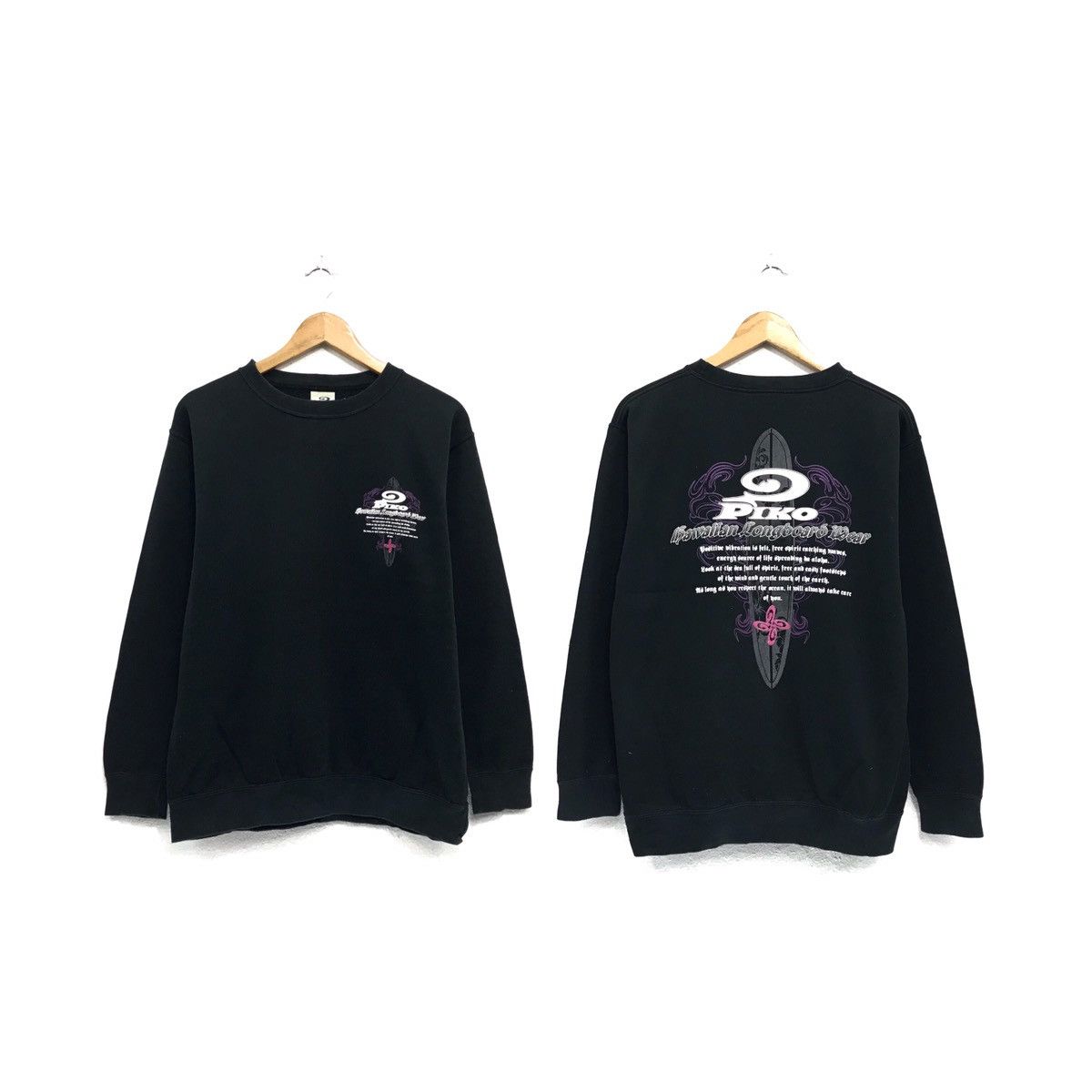 Vintage Vintage Piko Sweatshirt Crewneck Biglogo Hawaii Longboard Size US M / EU 48-50 / 2 - 1 Thumbnail