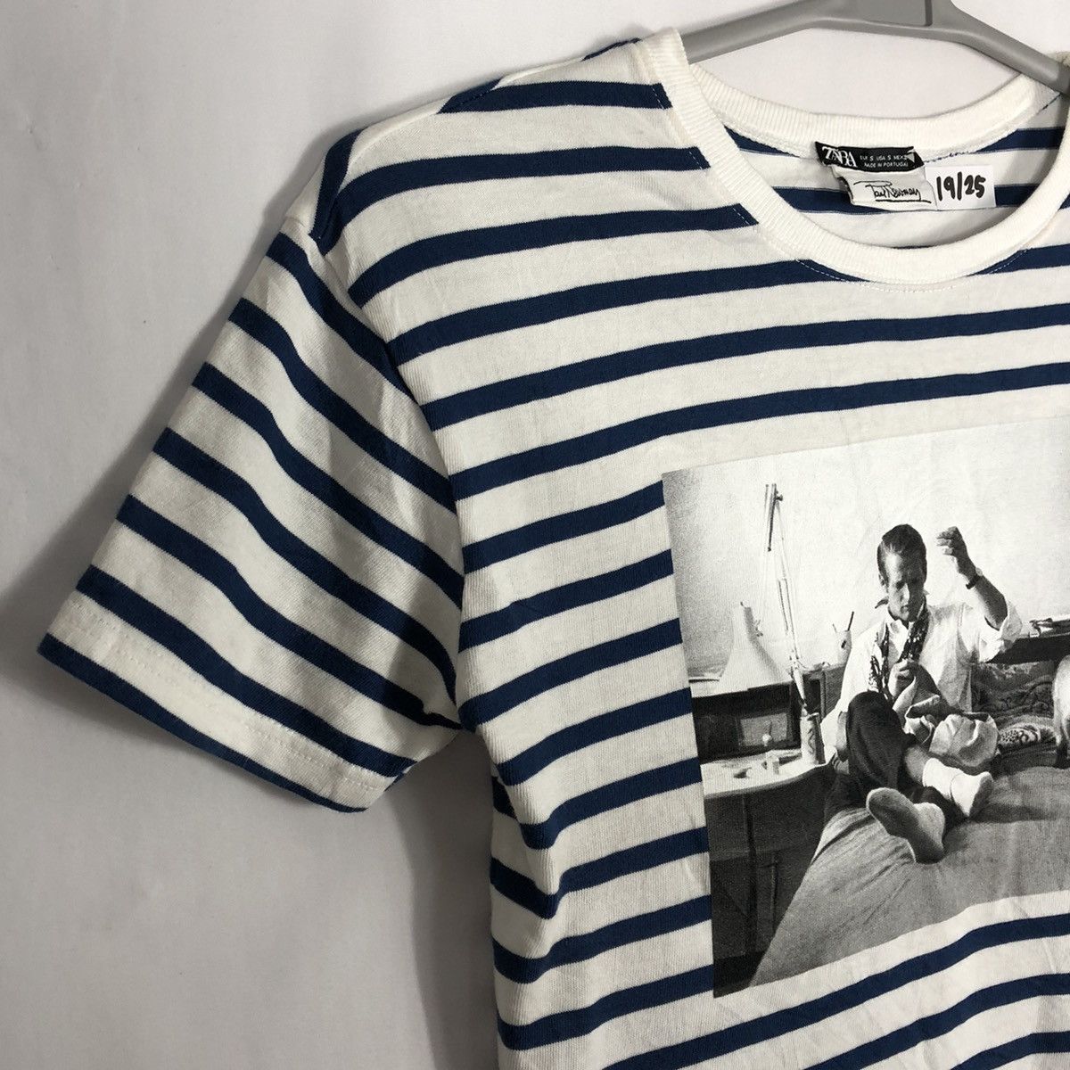 Vintage × Zara Rare Zara Man X Paul Newman Big Potrait Stripes Tee Size US S / EU 44-46 / 1 - 6 Thumbnail