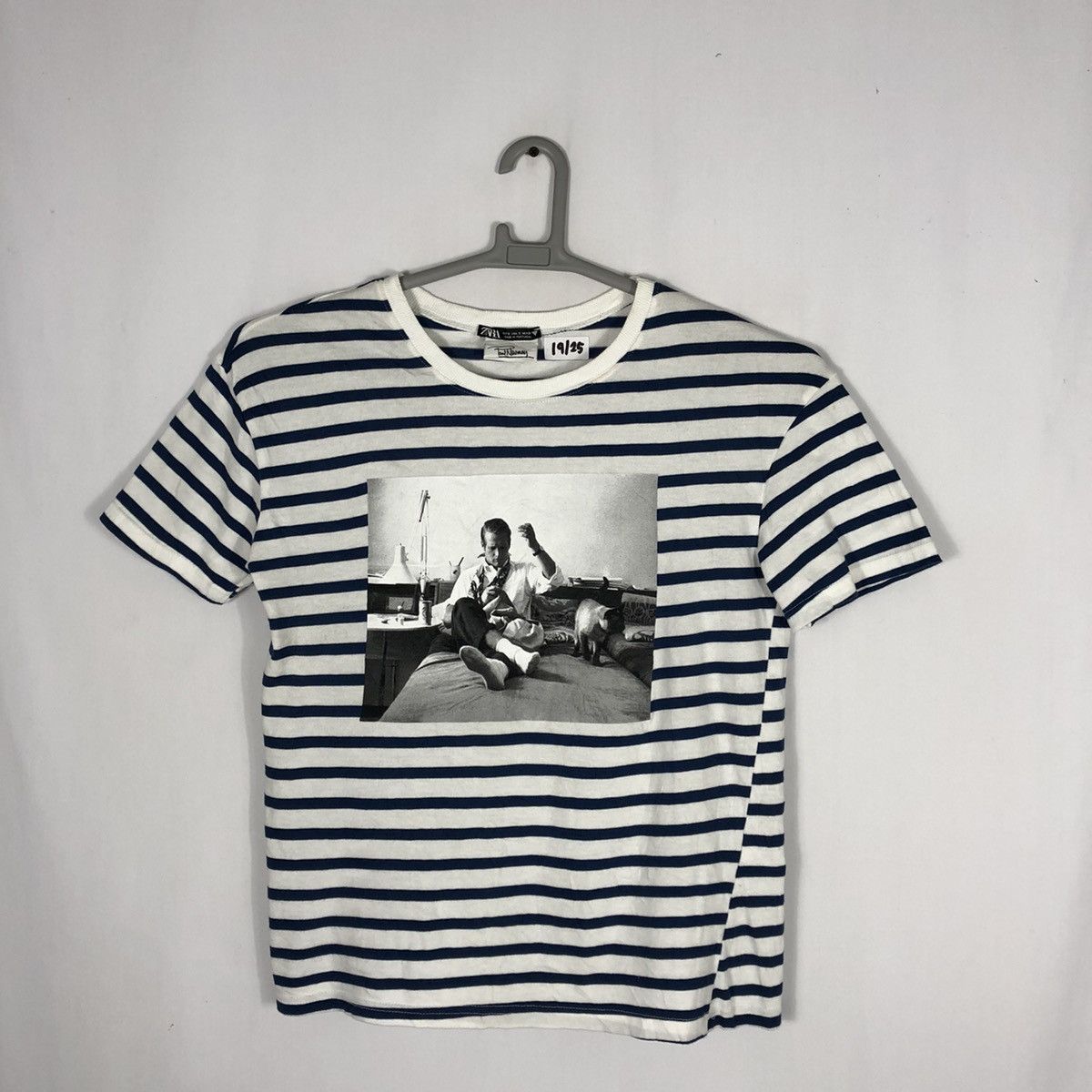 Vintage × Zara Rare Zara Man X Paul Newman Big Potrait Stripes Tee Size US S / EU 44-46 / 1 - 1 Thumbnail