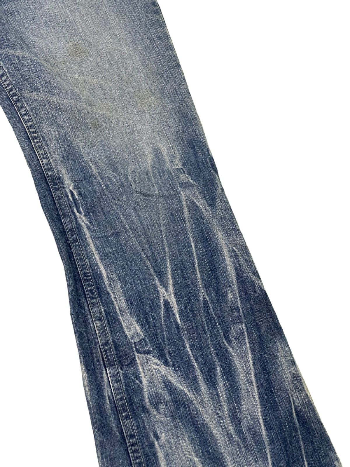 Japanese Brand Flare Jeans London Denim Acid Wash Low Rise Boot Cut 4🟦4 Size US 31 - 17 Thumbnail