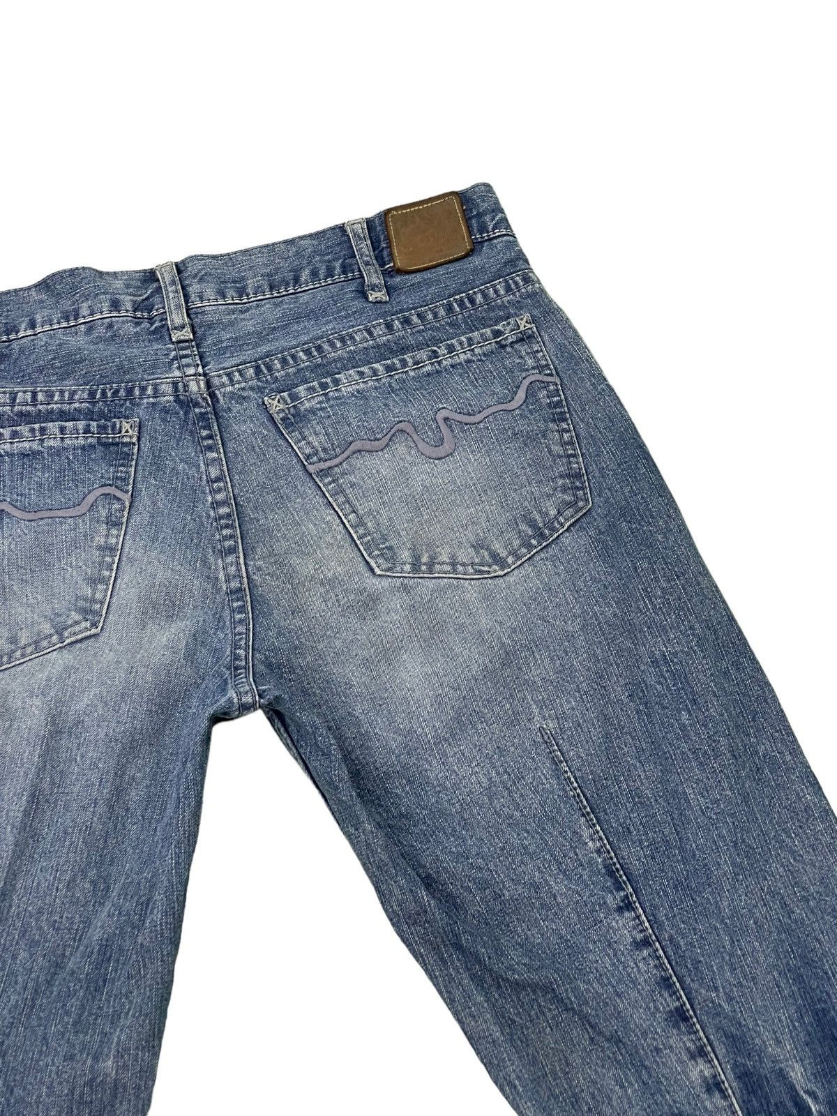 Japanese Brand Flare Jeans London Denim Acid Wash Low Rise Boot Cut 4🟦4 Size US 31 - 10 Thumbnail