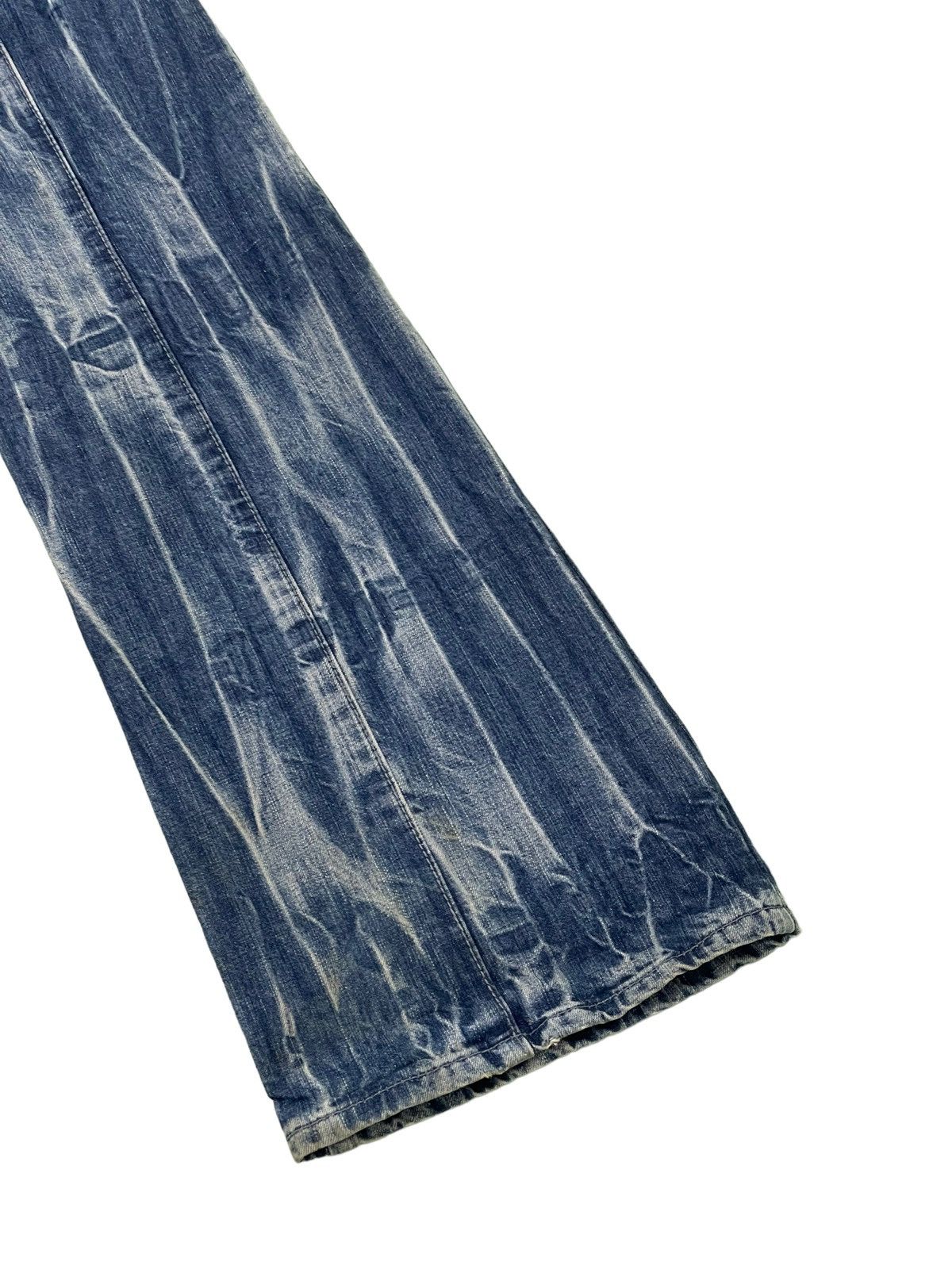 Japanese Brand Flare Jeans London Denim Acid Wash Low Rise Boot Cut 4🟦4 Size US 31 - 4 Thumbnail