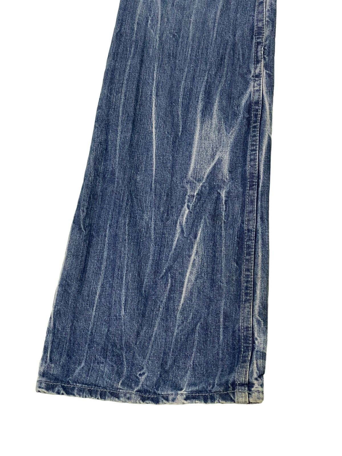 Japanese Brand Flare Jeans London Denim Acid Wash Low Rise Boot Cut 4🟦4 Size US 31 - 15 Thumbnail