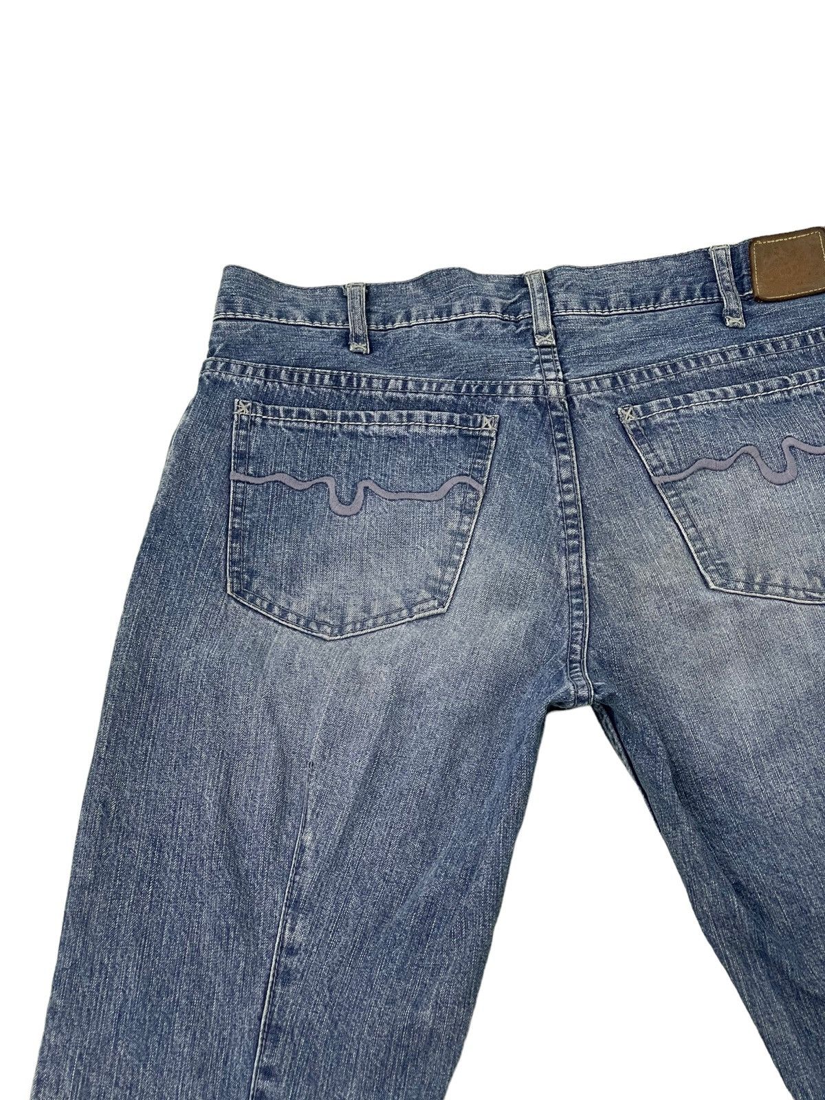 Japanese Brand Flare Jeans London Denim Acid Wash Low Rise Boot Cut 4🟦4 Size US 31 - 9 Thumbnail