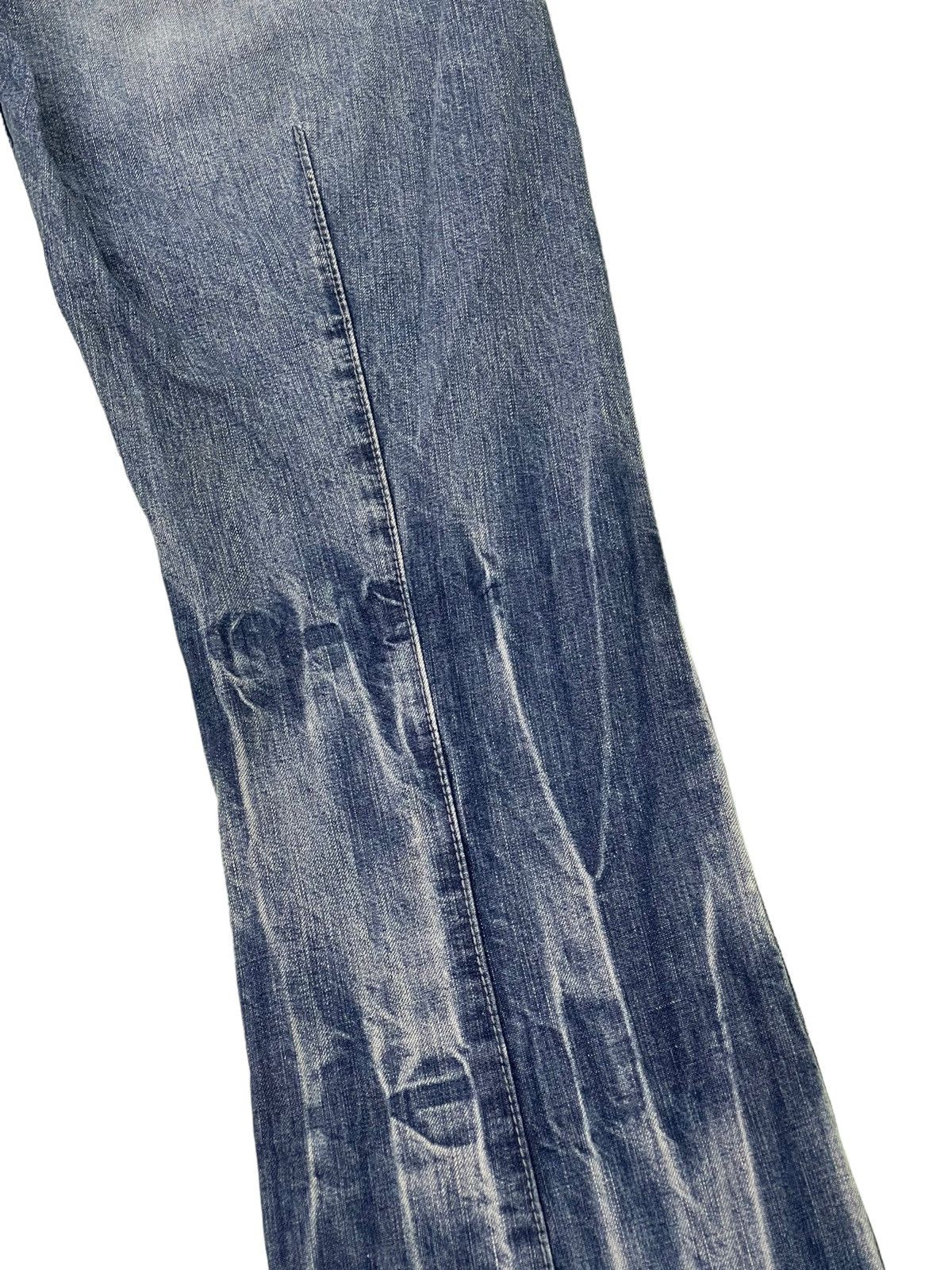 Japanese Brand Flare Jeans London Denim Acid Wash Low Rise Boot Cut 4🟦4 Size US 31 - 8 Thumbnail