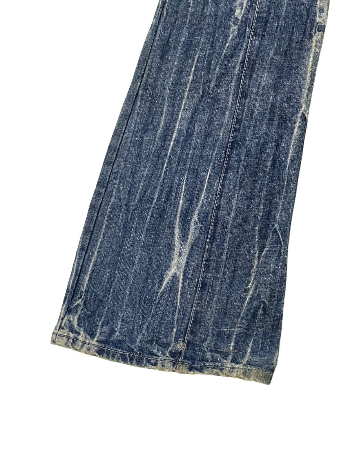 Japanese Brand Flare Jeans London Denim Acid Wash Low Rise Boot Cut 4🟦4 Size US 31 - 6 Thumbnail