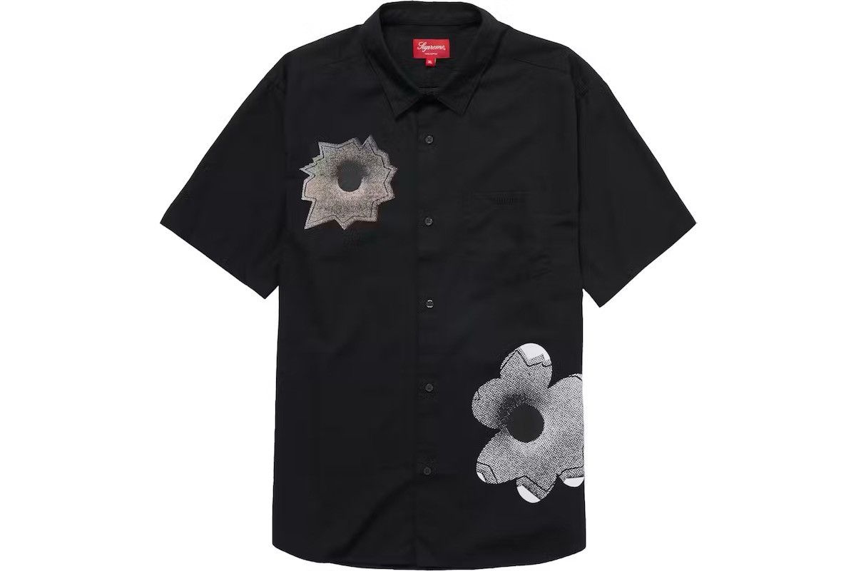 image of Supreme Nate Lowman Short Sleeve Button Up XL in Black, Men's