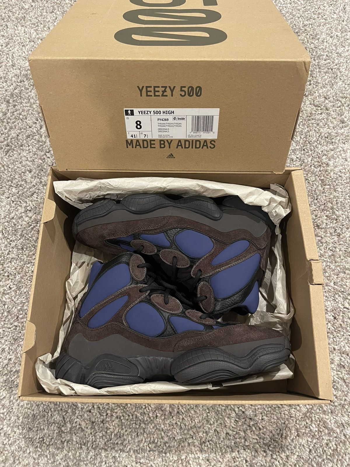 Adidas × Kanye West Yeezy 500 Tyrian Size US 8 / EU 41 - 2 Thumbnail
