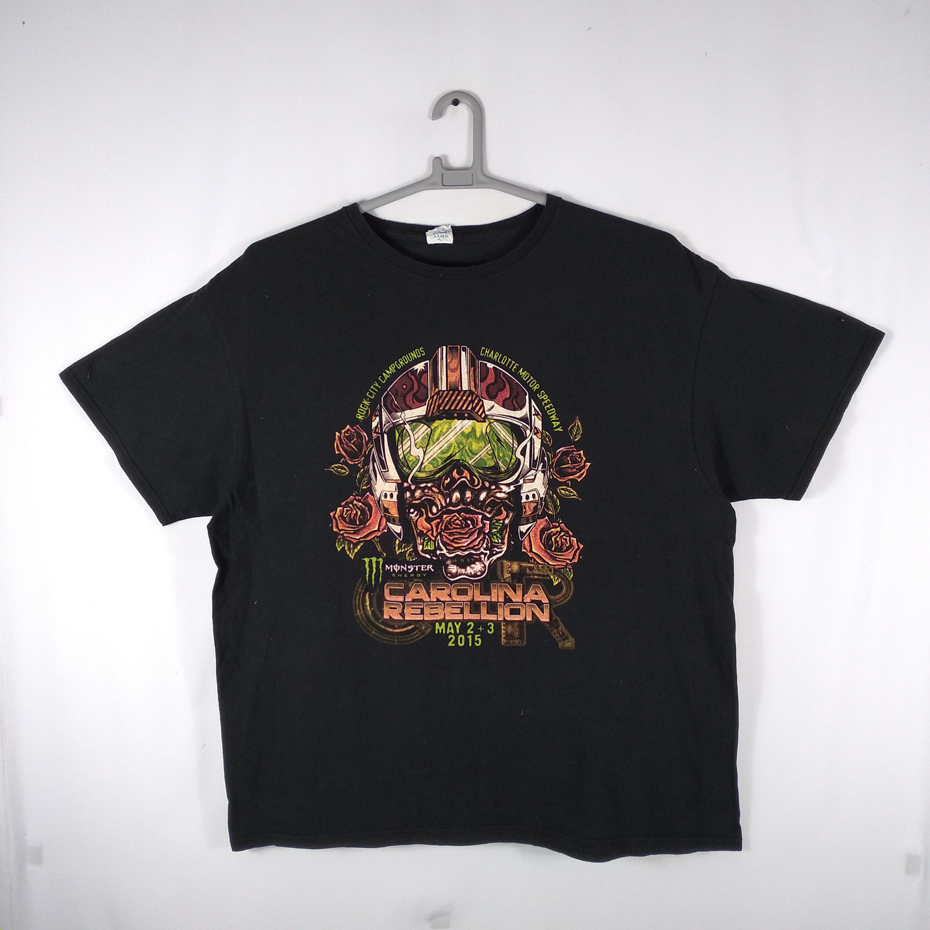 Marilyn Manson × Slayer × Slipknot Carolina Rebellion Metal Hardcore Band Tour Concert Tee Size US XL / EU 56 / 4 - 1 Thumbnail