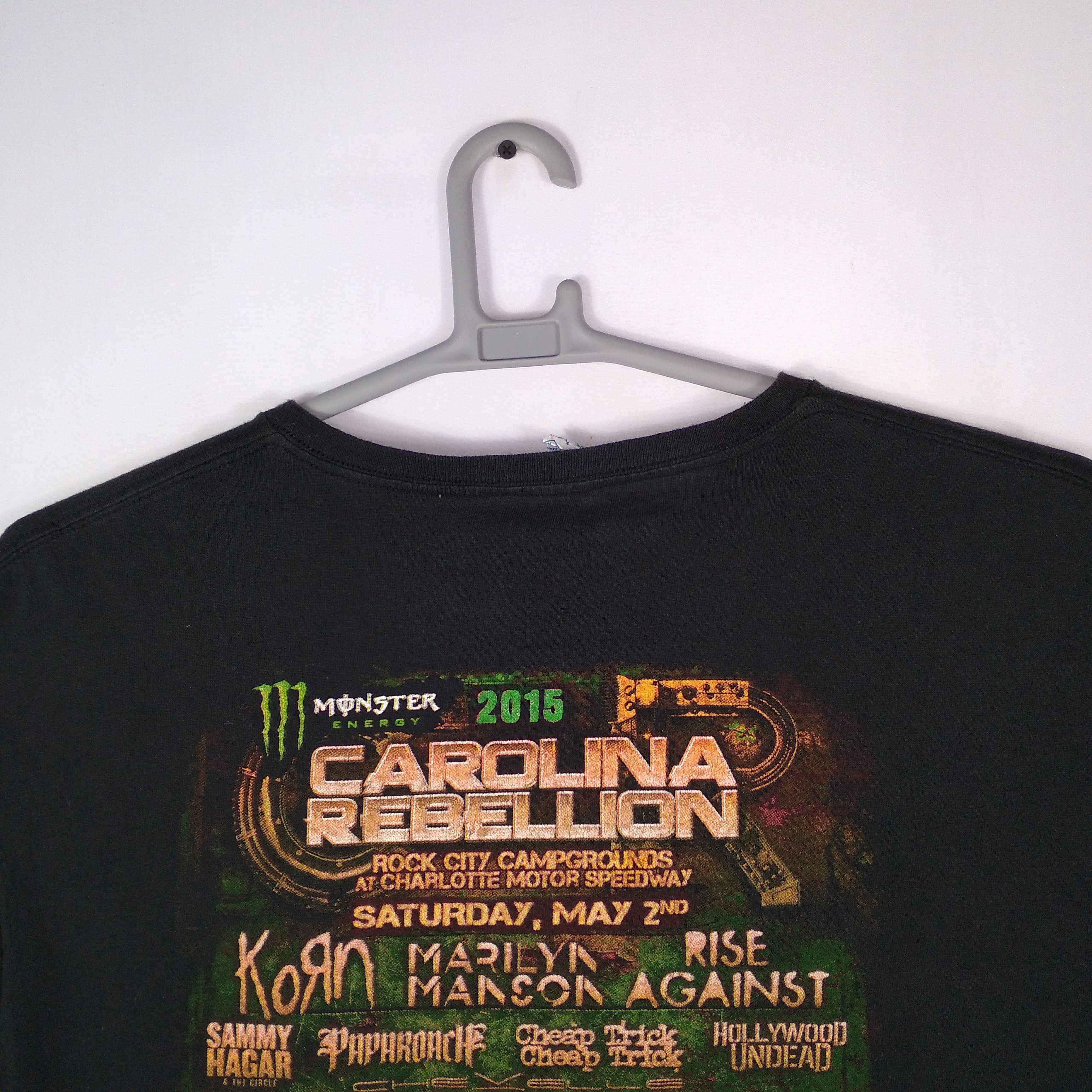 Marilyn Manson × Slayer × Slipknot Carolina Rebellion Metal Hardcore Band Tour Concert Tee Size US XL / EU 56 / 4 - 7 Thumbnail