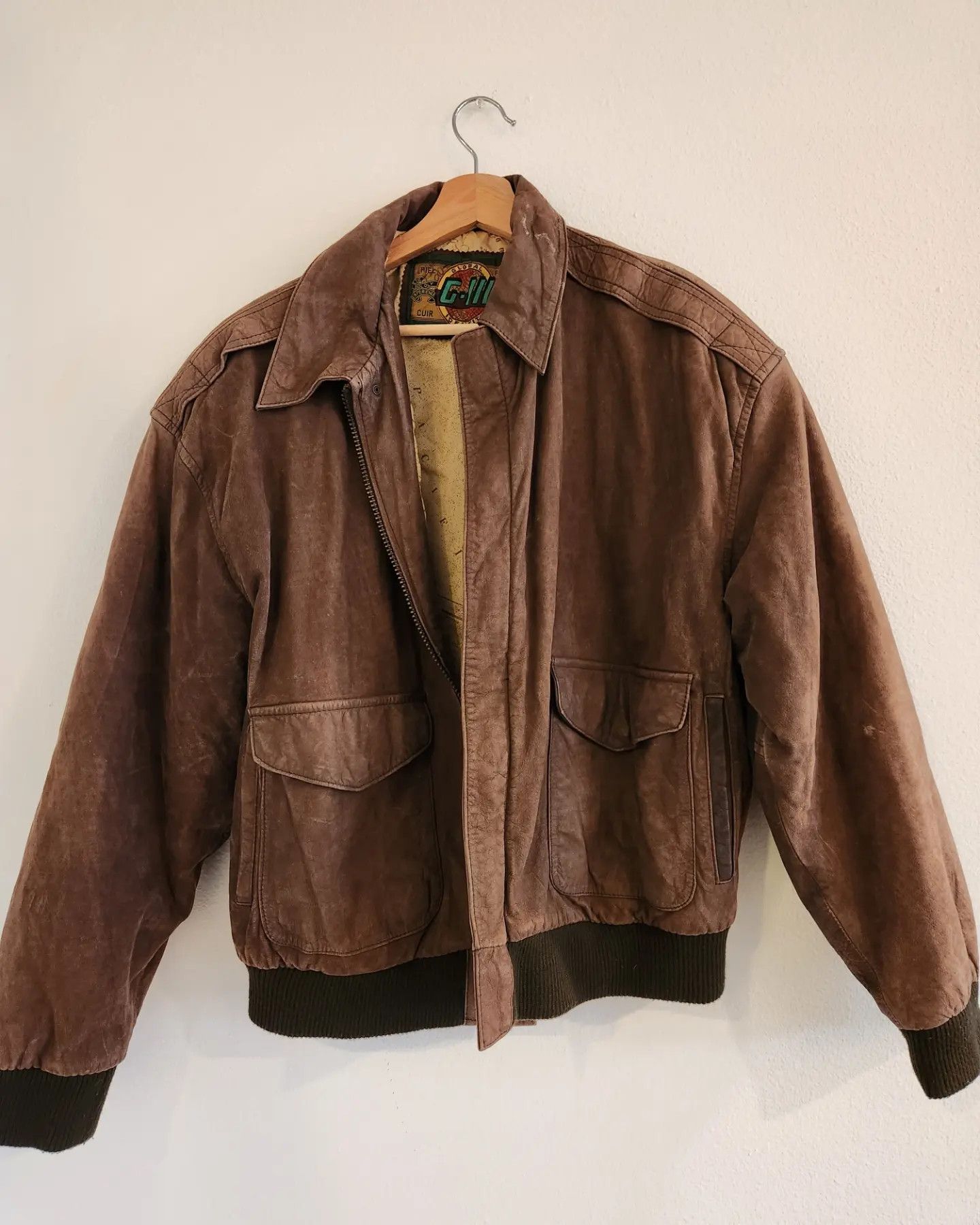 Vintage Vintage Global Identity G-III Leather Bomber Jacket | Grailed