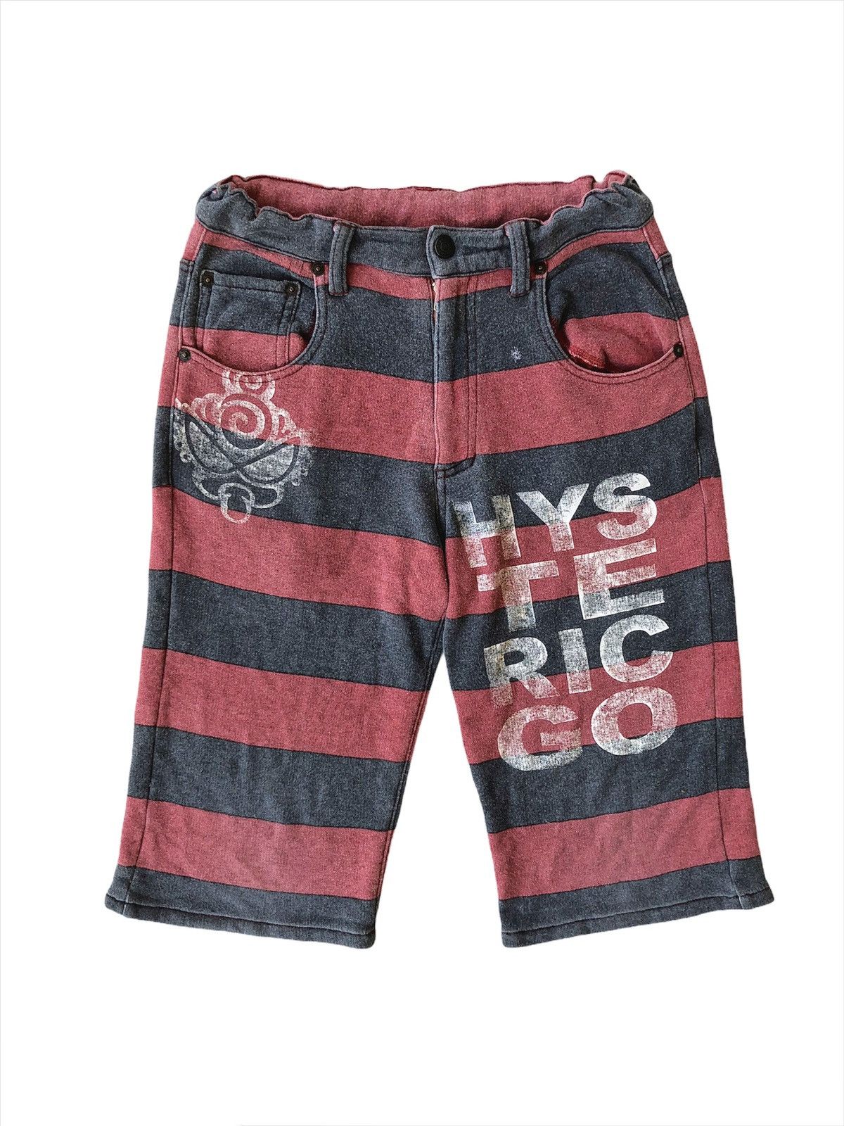 Hysteric Glamour GRAIL🔥OG HG Two Tone Jail Stripe Skinny Shorts Size US 28 / EU 44 - 1 Thumbnail