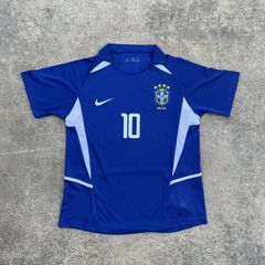 Brazil 2002 Away Shirt #11 Ronaldinho 2002 FIFA World Cup Korea