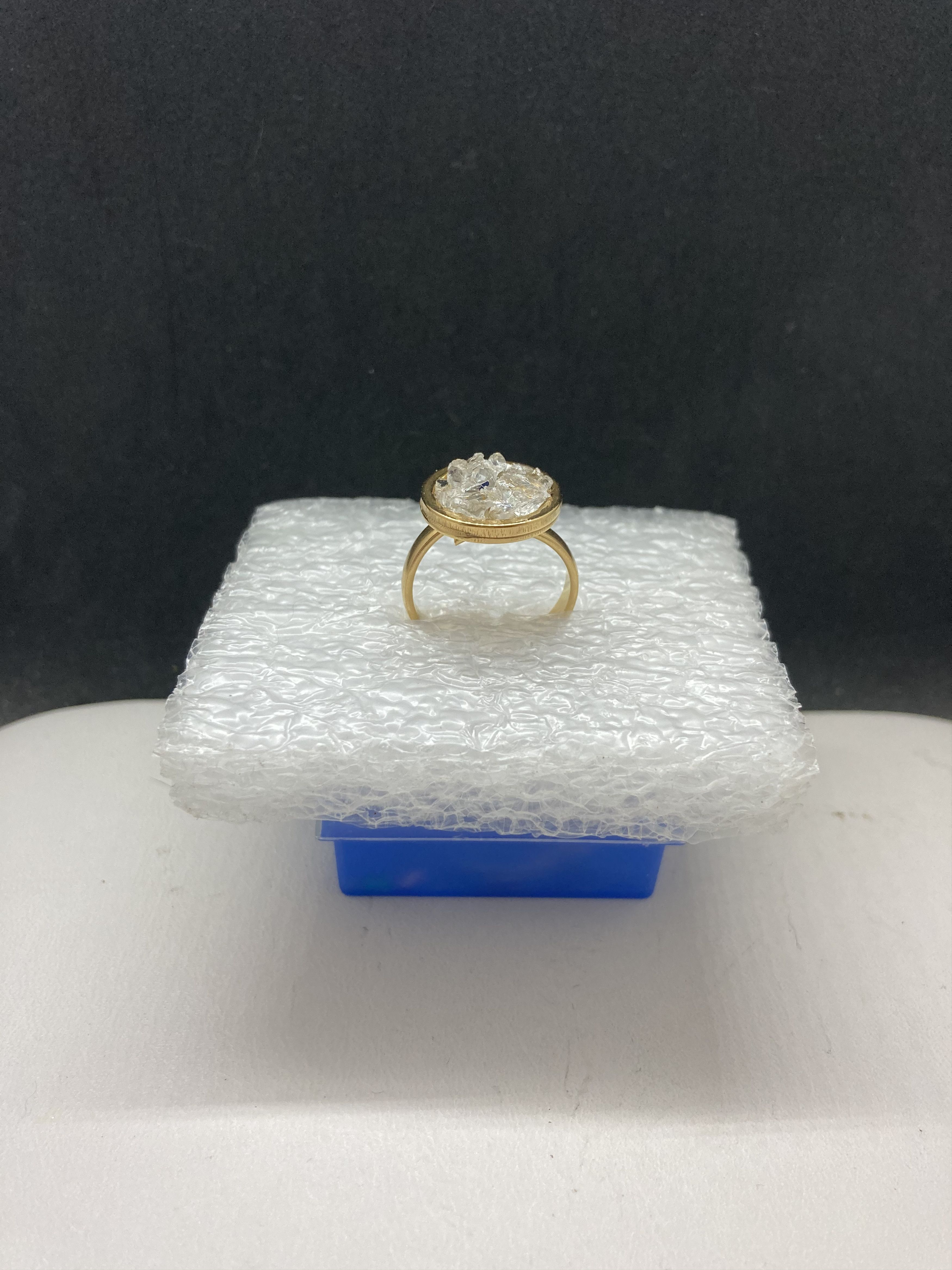 Handmade Stardust Golden Ring - Size 7.25 Size ONE SIZE - 2 Thumbnail