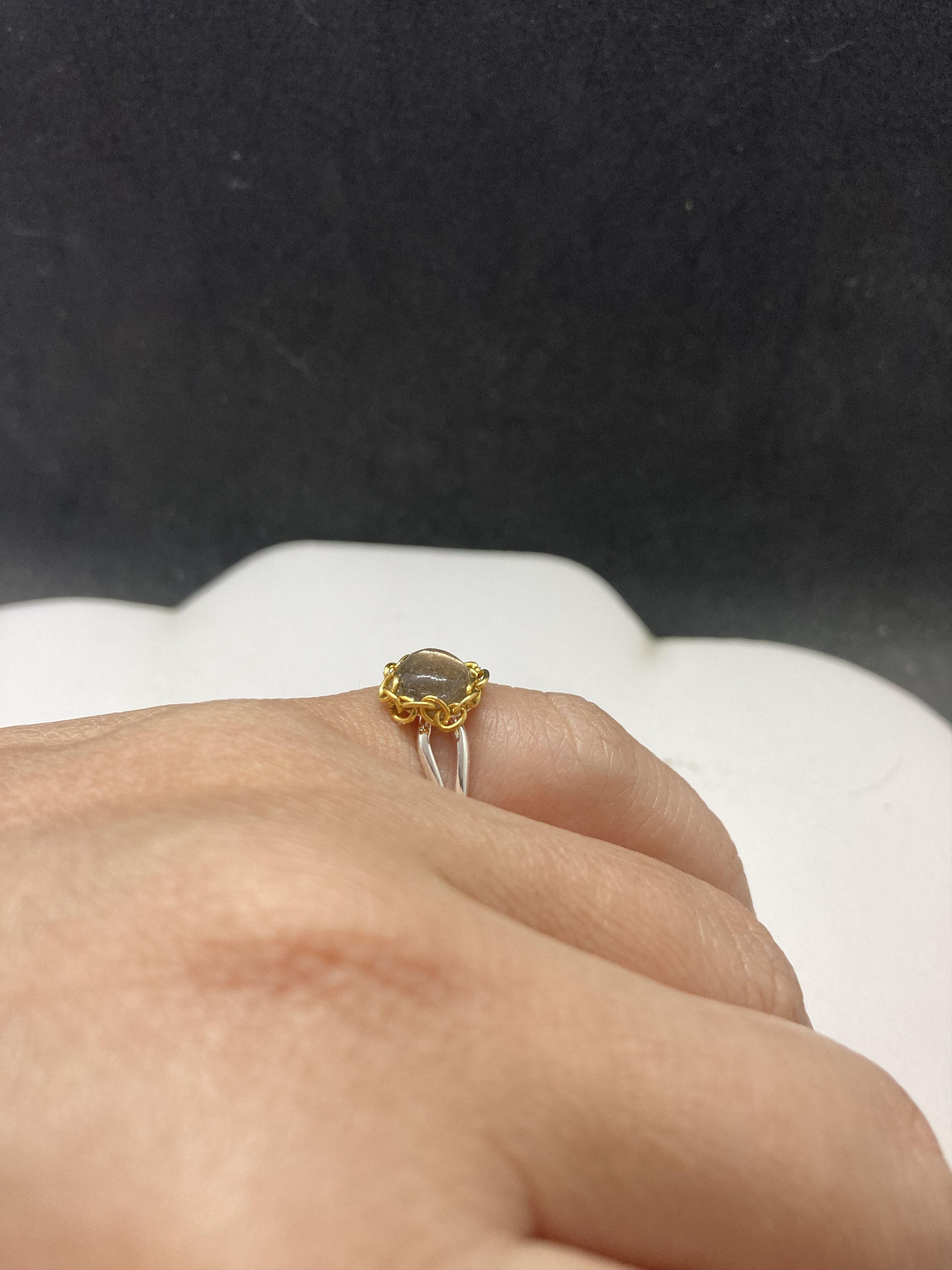 Jewelry Smoky quartz crystal Stainless Steel Ring - size 6.25 Size ONE SIZE - 4 Thumbnail