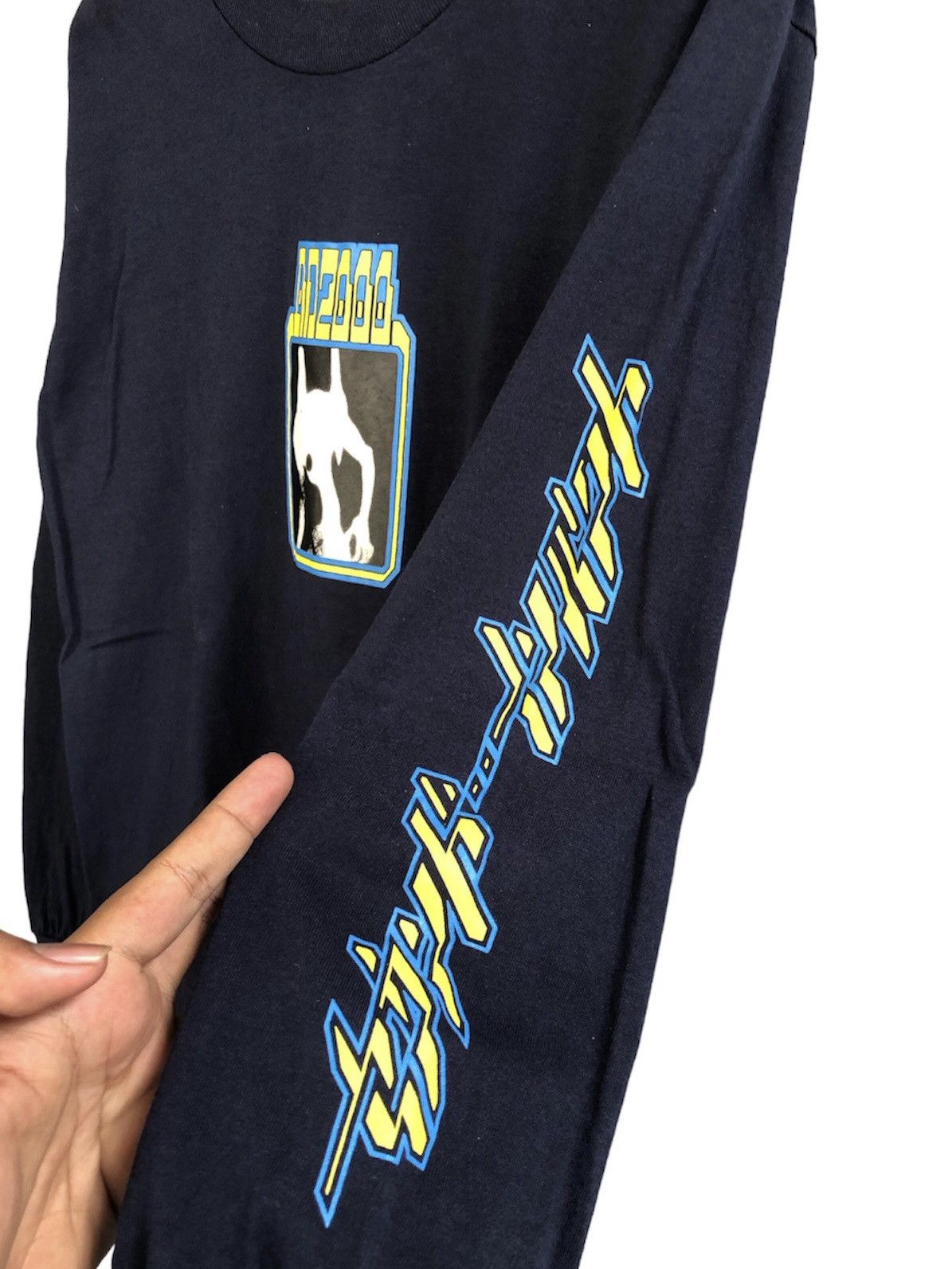 Anime Vintage Evangelion Unit 01 Glow In The Dark Long Sleeve Size US M / EU 48-50 / 2 - 3 Thumbnail