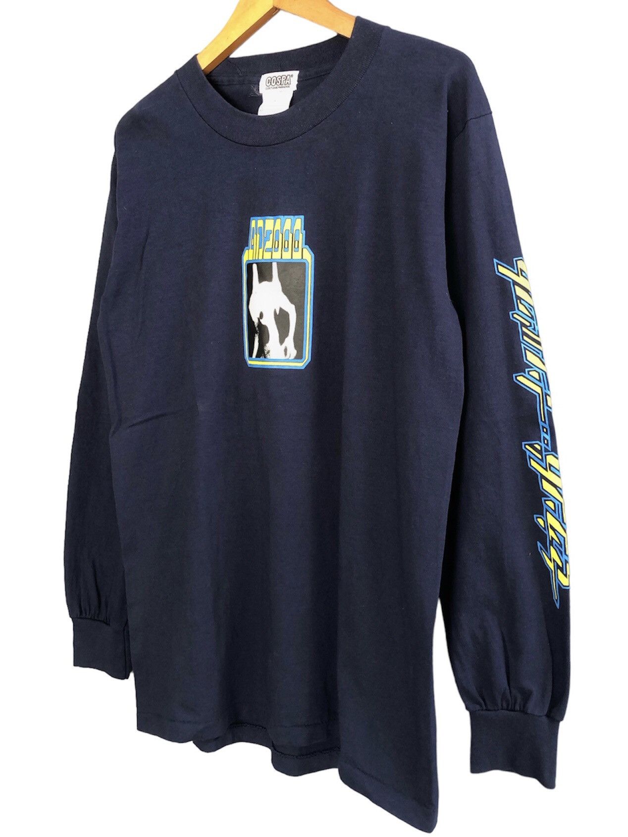 Anime Vintage Evangelion Unit 01 Glow In The Dark Long Sleeve Size US M / EU 48-50 / 2 - 2 Thumbnail