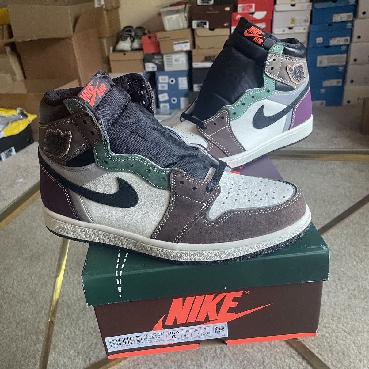 Jordan Brand AiR JORDAN 1 Hi PREMiUM HAND CRAFTED MALLARD DUCK AUTUMN Size US 8 / EU 41 - 2 Thumbnail