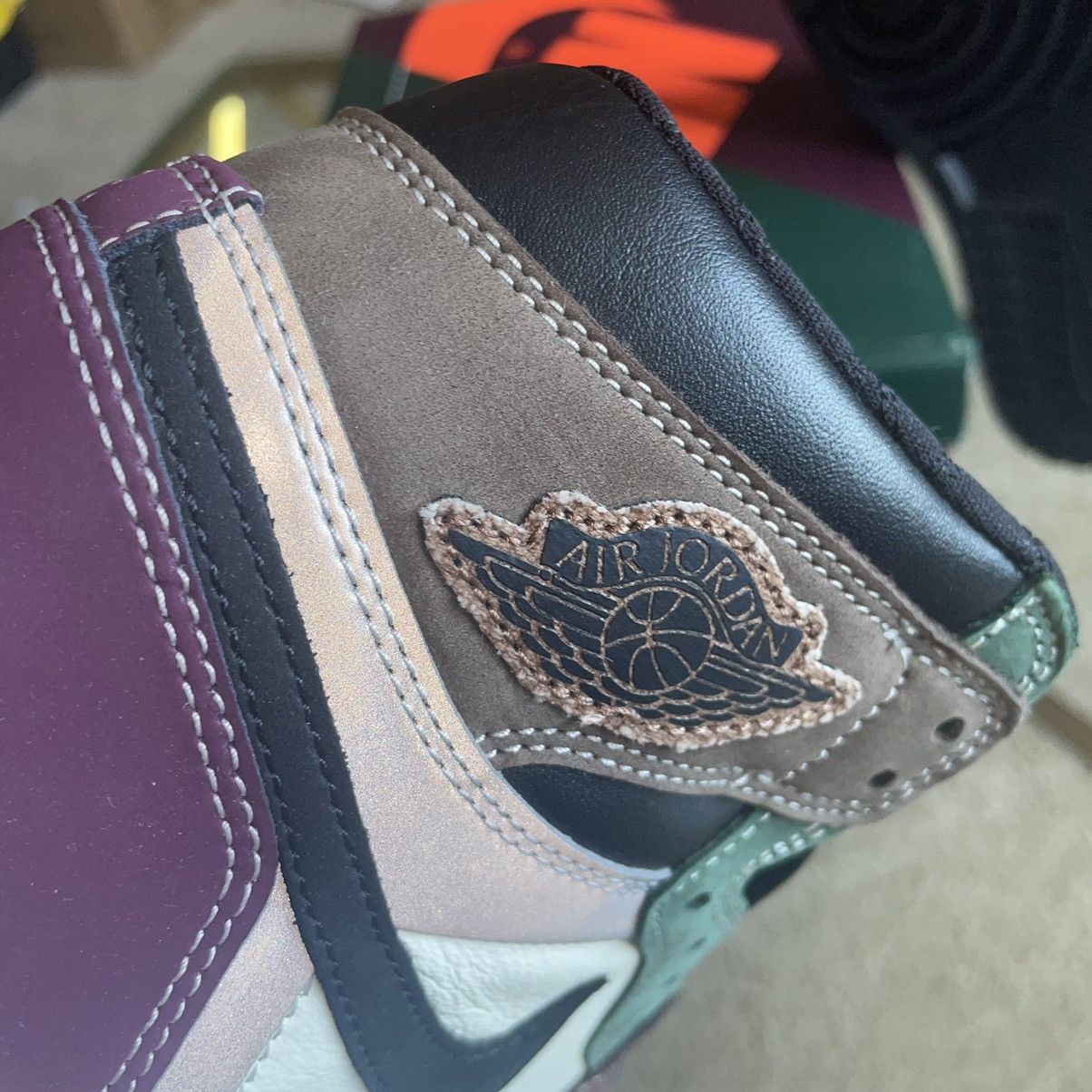 Jordan Brand AiR JORDAN 1 Hi PREMiUM HAND CRAFTED MALLARD DUCK AUTUMN Size US 8 / EU 41 - 8 Thumbnail