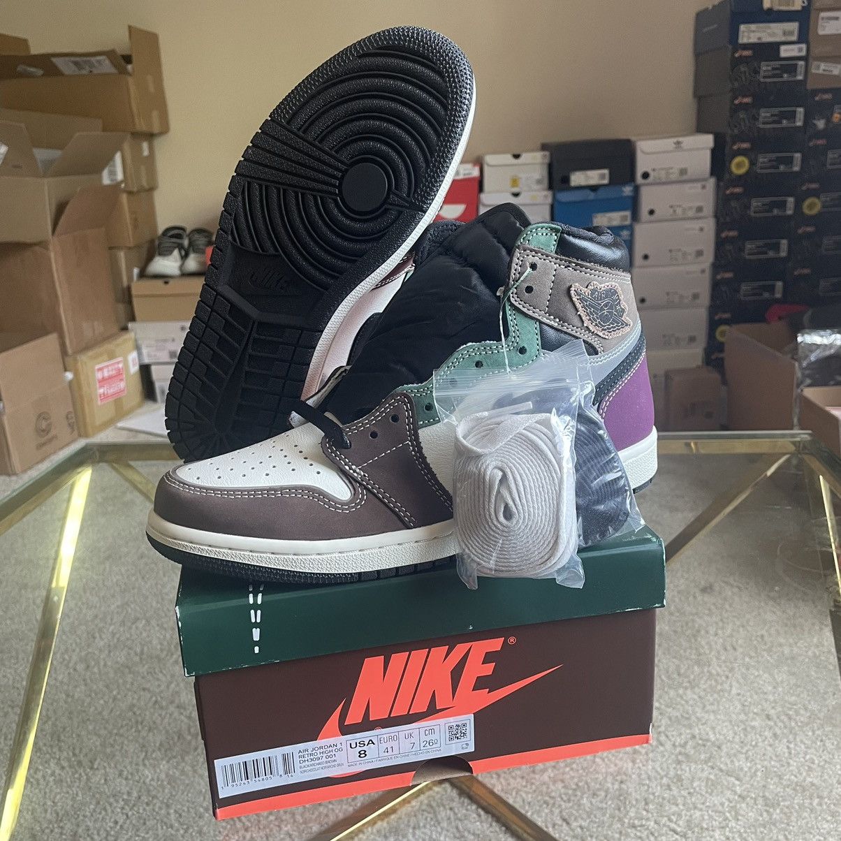 Jordan Brand AiR JORDAN 1 Hi PREMiUM HAND CRAFTED MALLARD DUCK AUTUMN Size US 8 / EU 41 - 14 Thumbnail