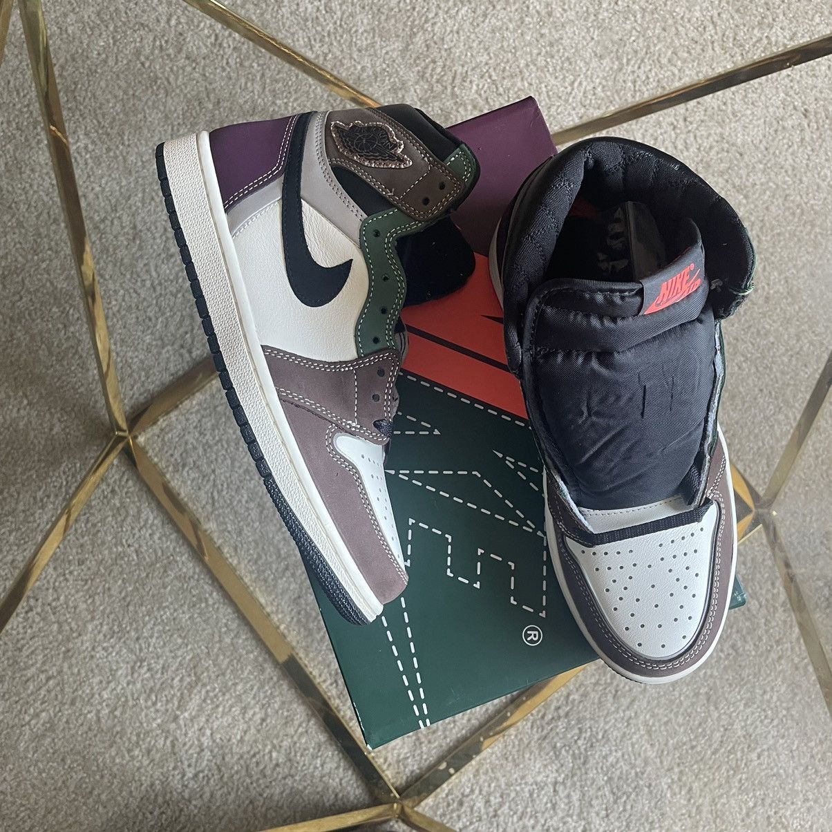 Jordan Brand AiR JORDAN 1 Hi PREMiUM HAND CRAFTED MALLARD DUCK AUTUMN Size US 8 / EU 41 - 3 Thumbnail