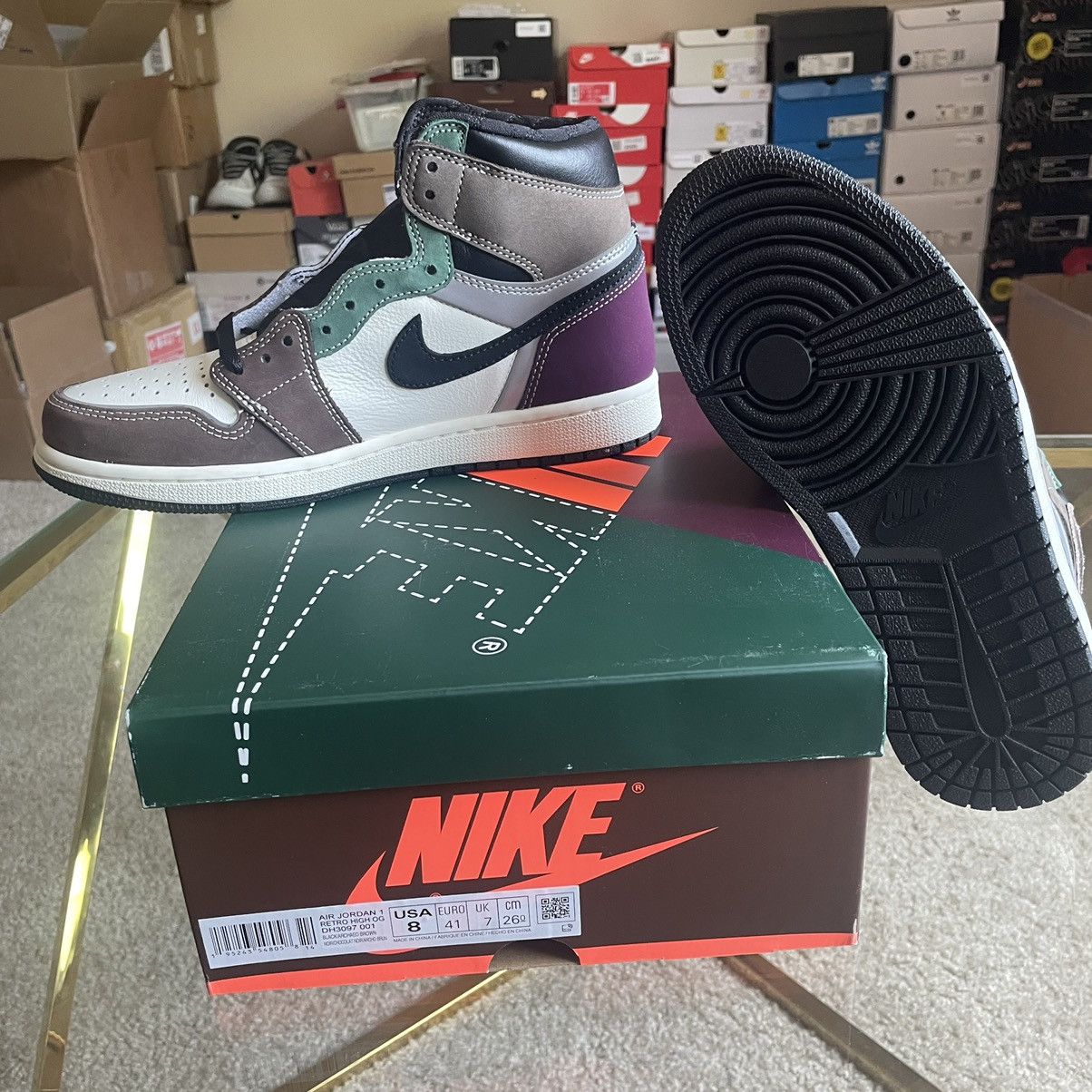 Jordan Brand AiR JORDAN 1 Hi PREMiUM HAND CRAFTED MALLARD DUCK AUTUMN Size US 8 / EU 41 - 4 Thumbnail