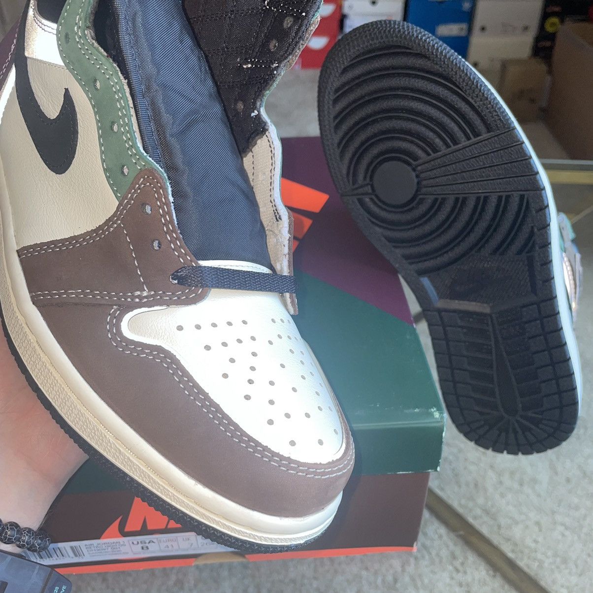 Jordan Brand AiR JORDAN 1 Hi PREMiUM HAND CRAFTED MALLARD DUCK AUTUMN Size US 8 / EU 41 - 7 Thumbnail