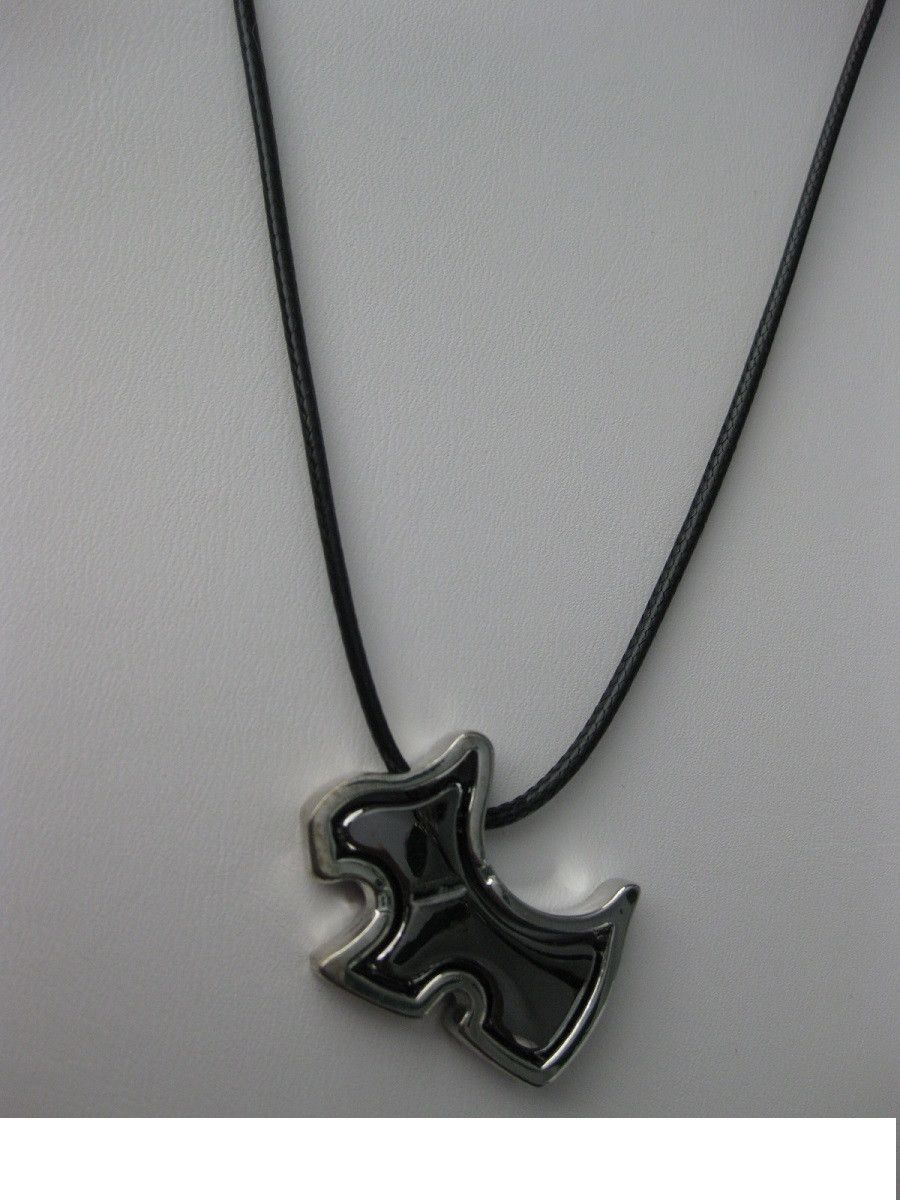 Jewelry Dog Stainless Steel Pendant Leather Necklace Size ONE SIZE - 2 Thumbnail