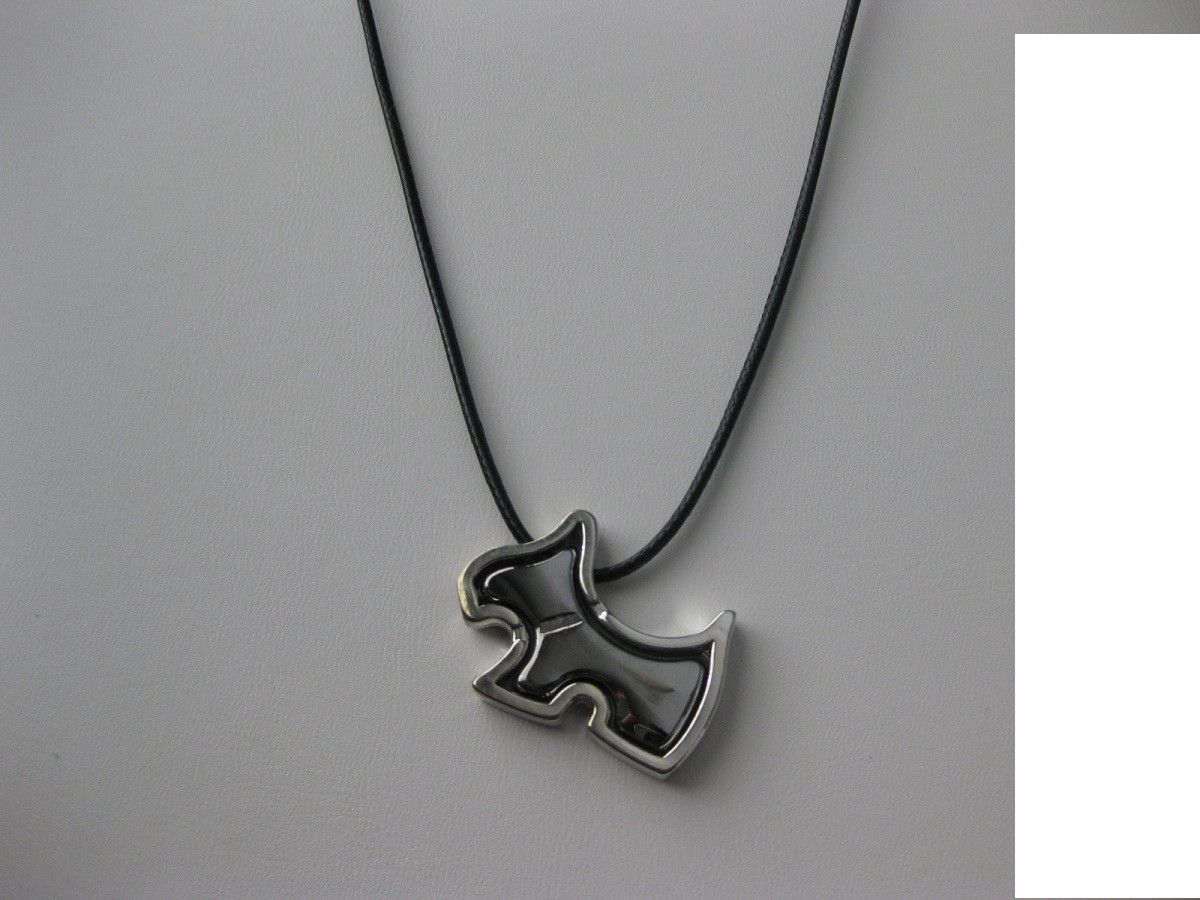 Jewelry Dog Stainless Steel Pendant Leather Necklace Size ONE SIZE - 1 Thumbnail