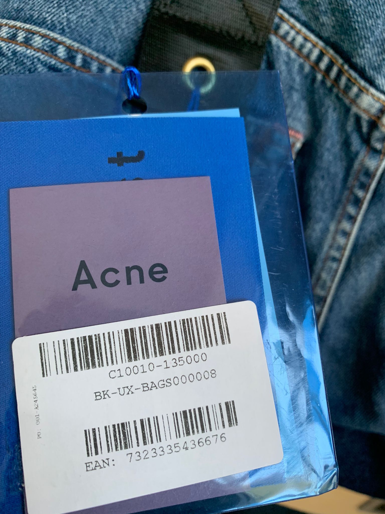 Acne Studios Recycled Denim Bag in Blue Size ONE SIZE - 3 Thumbnail