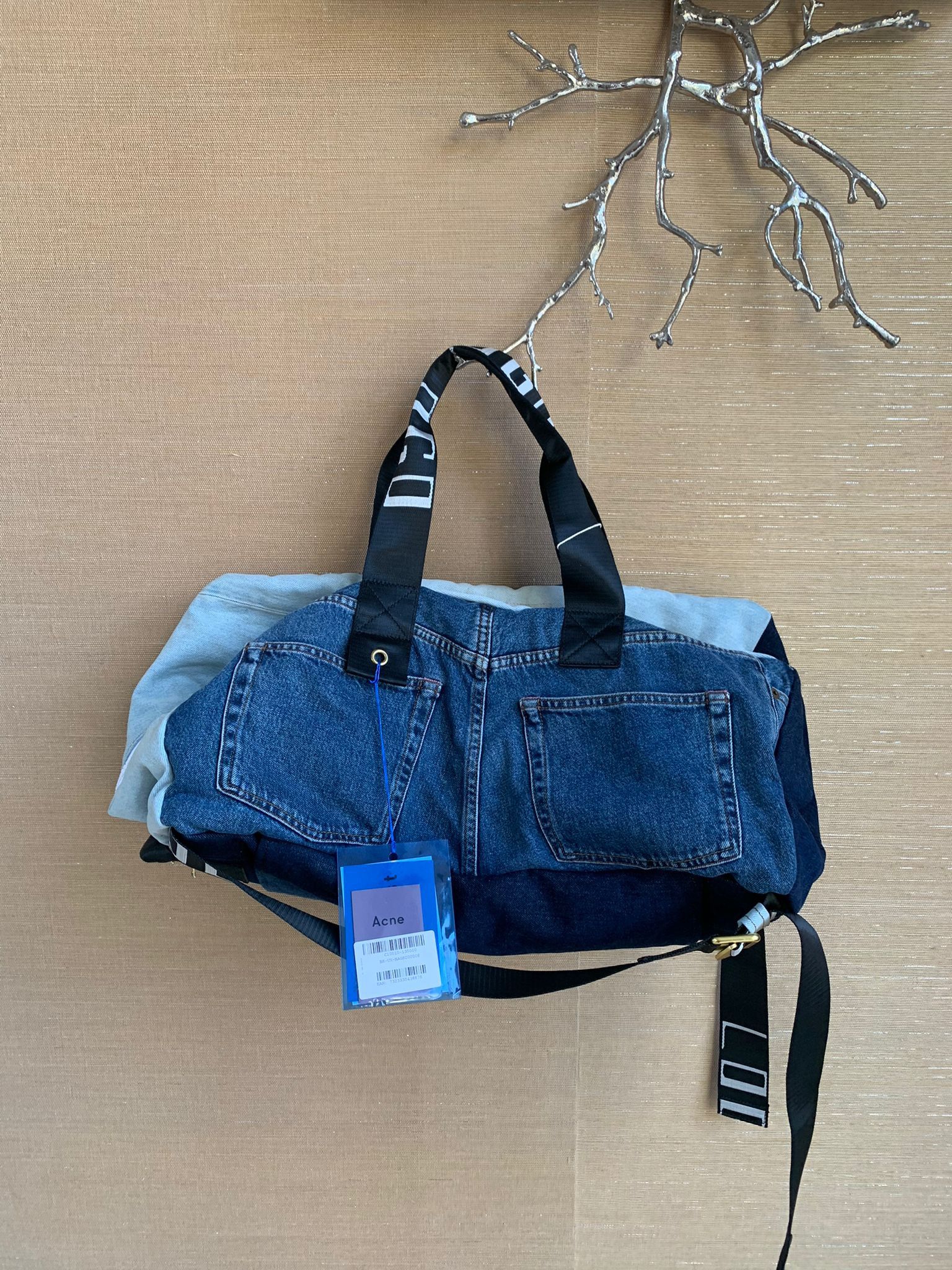 Acne Studios Recycled Denim Bag in Blue Size ONE SIZE - 15 Thumbnail