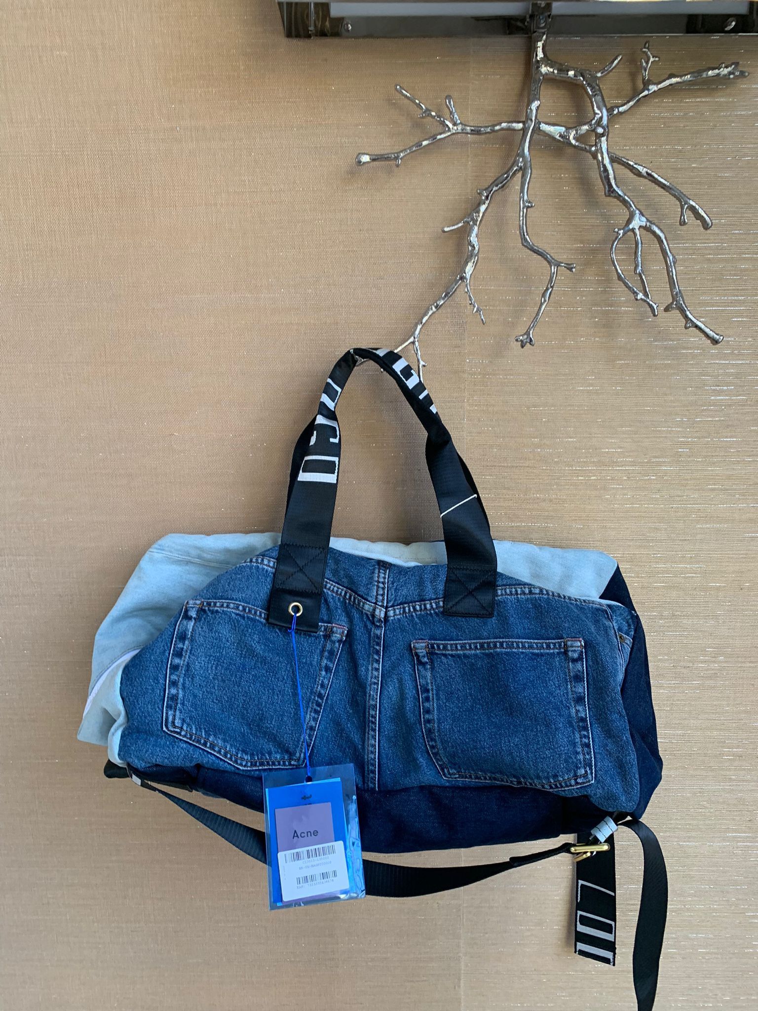 Acne Studios Recycled Denim Bag in Blue Size ONE SIZE - 18 Thumbnail