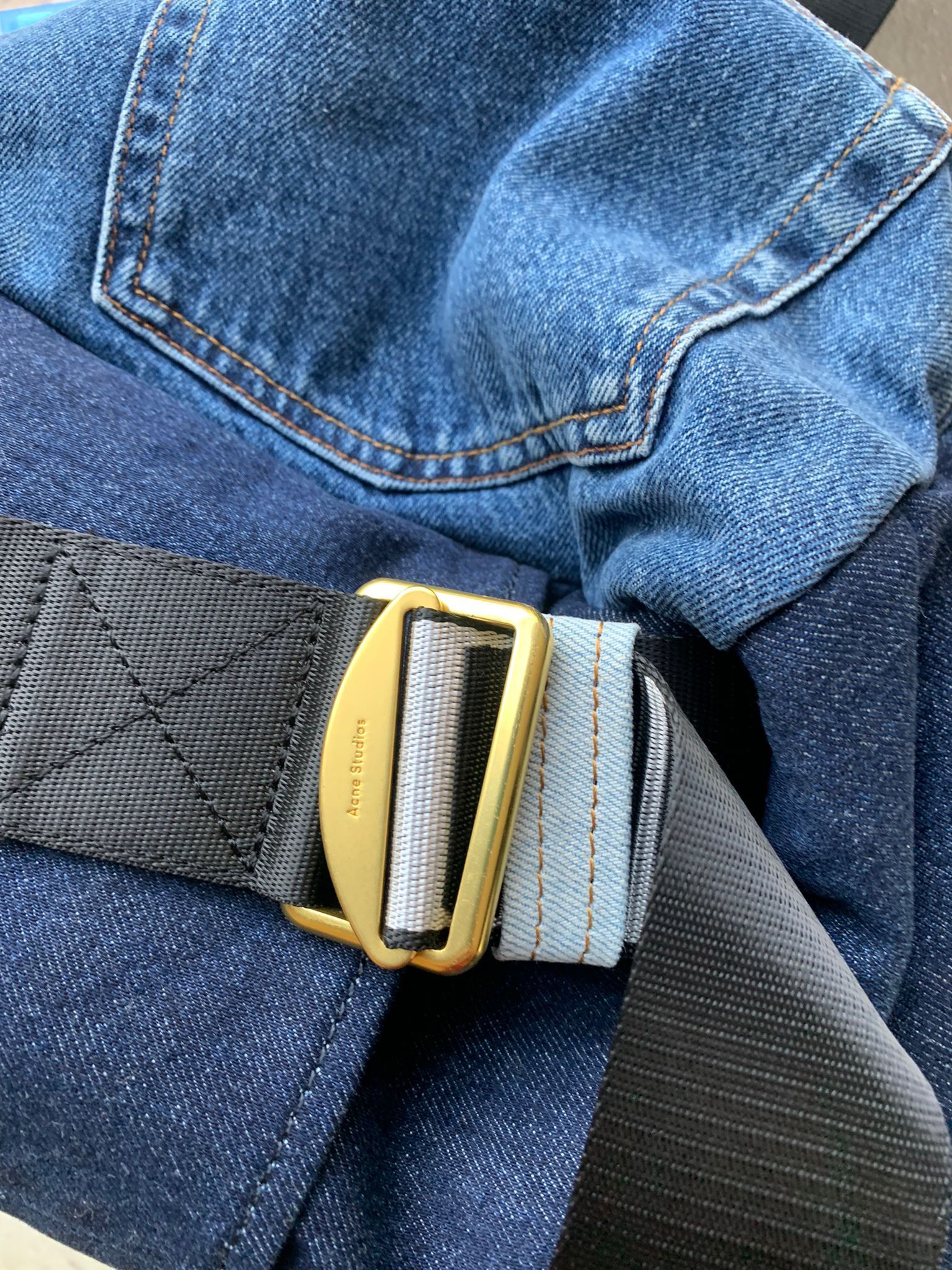 Acne Studios Recycled Denim Bag in Blue Size ONE SIZE - 16 Thumbnail