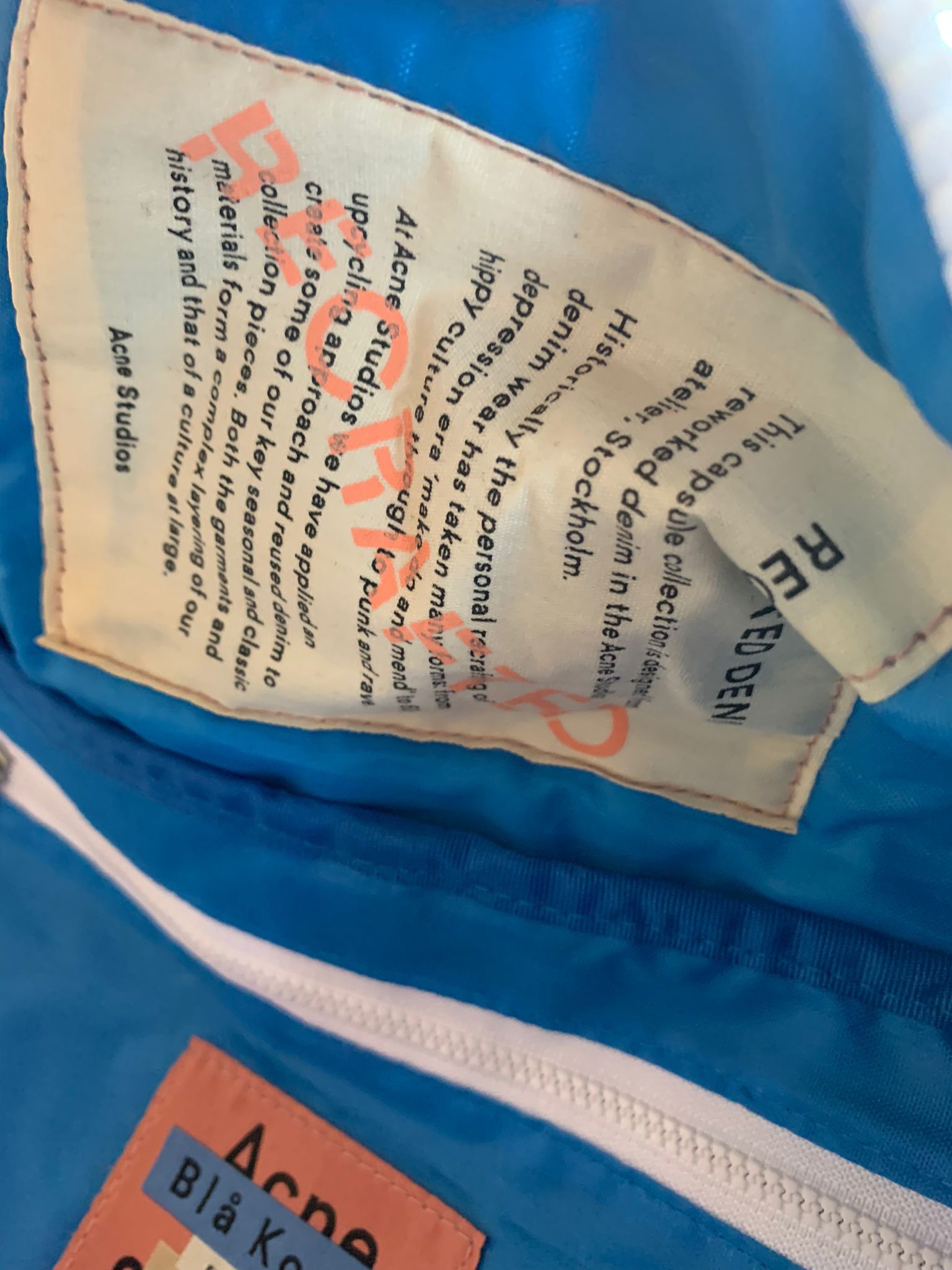 Acne Studios Recycled Denim Bag in Blue Size ONE SIZE - 12 Thumbnail