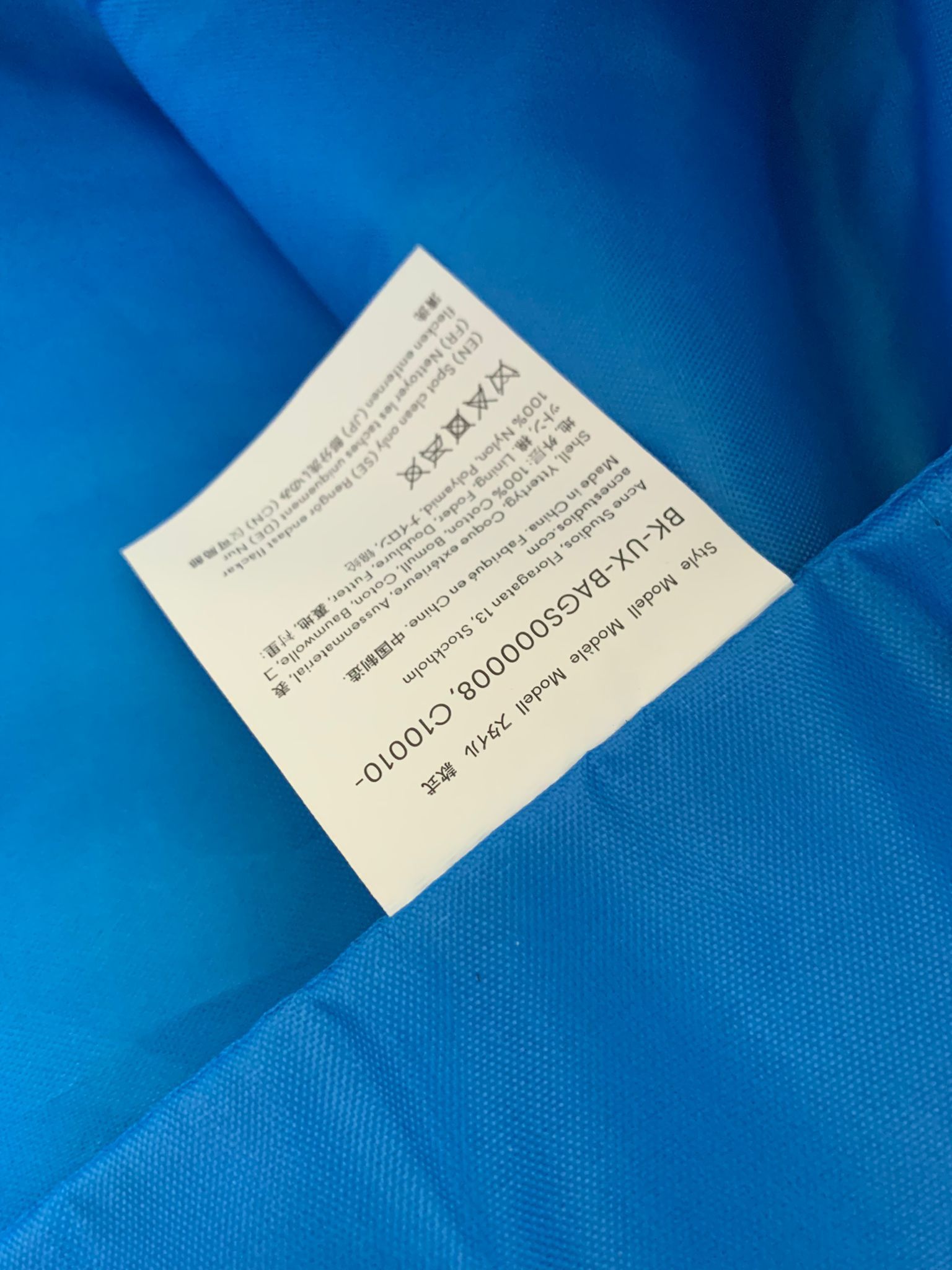 Acne Studios Recycled Denim Bag in Blue Size ONE SIZE - 14 Thumbnail