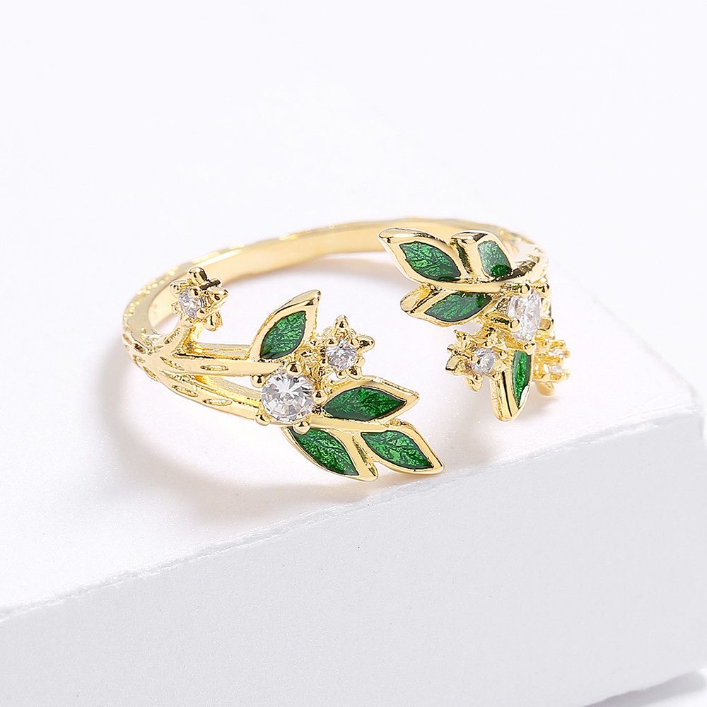 Jewelry Creative Flower Handmade Enamel Ring Size ONE SIZE - 1 Thumbnail