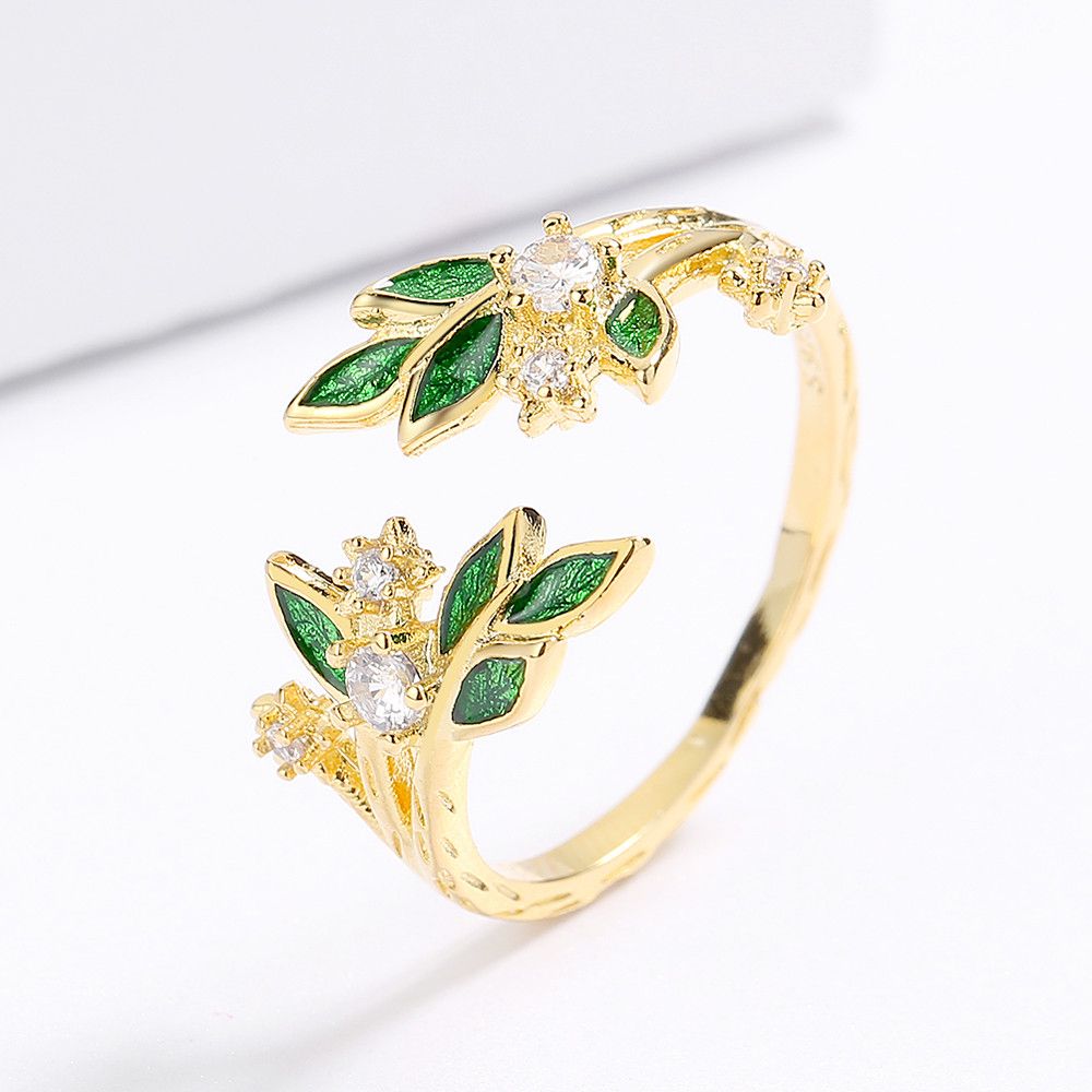 Jewelry Creative Flower Handmade Enamel Ring Size ONE SIZE - 2 Thumbnail