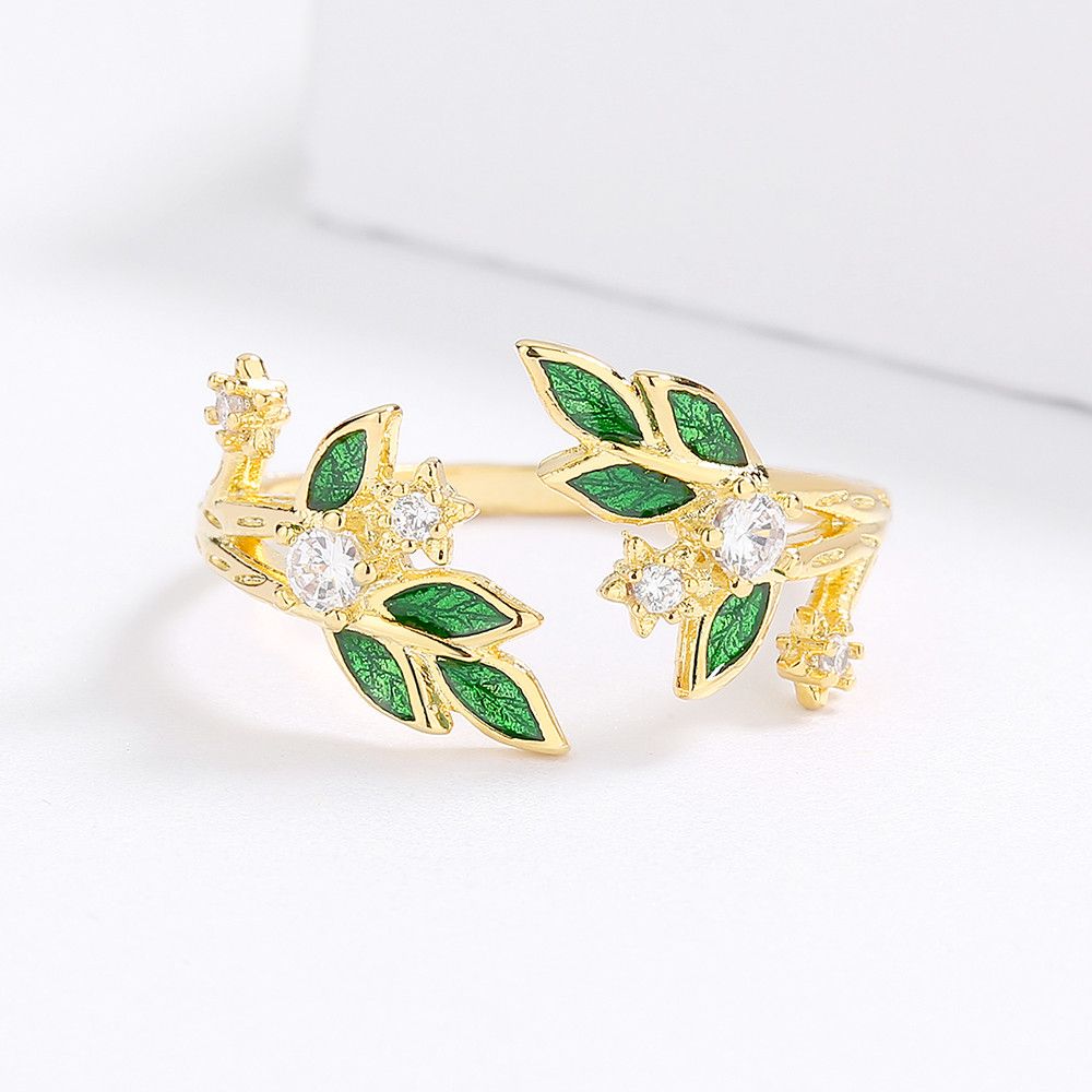 Jewelry Creative Flower Handmade Enamel Ring Size ONE SIZE - 3 Thumbnail