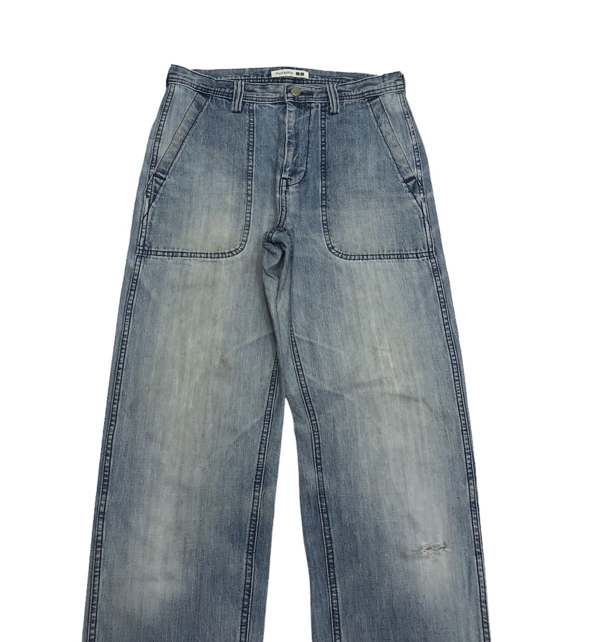 JW Anderson JW ANDERSON DISTRESSED DENIM BAGGY JEANS UNIQLO BAGGY DENIM Size US 30 / EU 46 - 3 Thumbnail