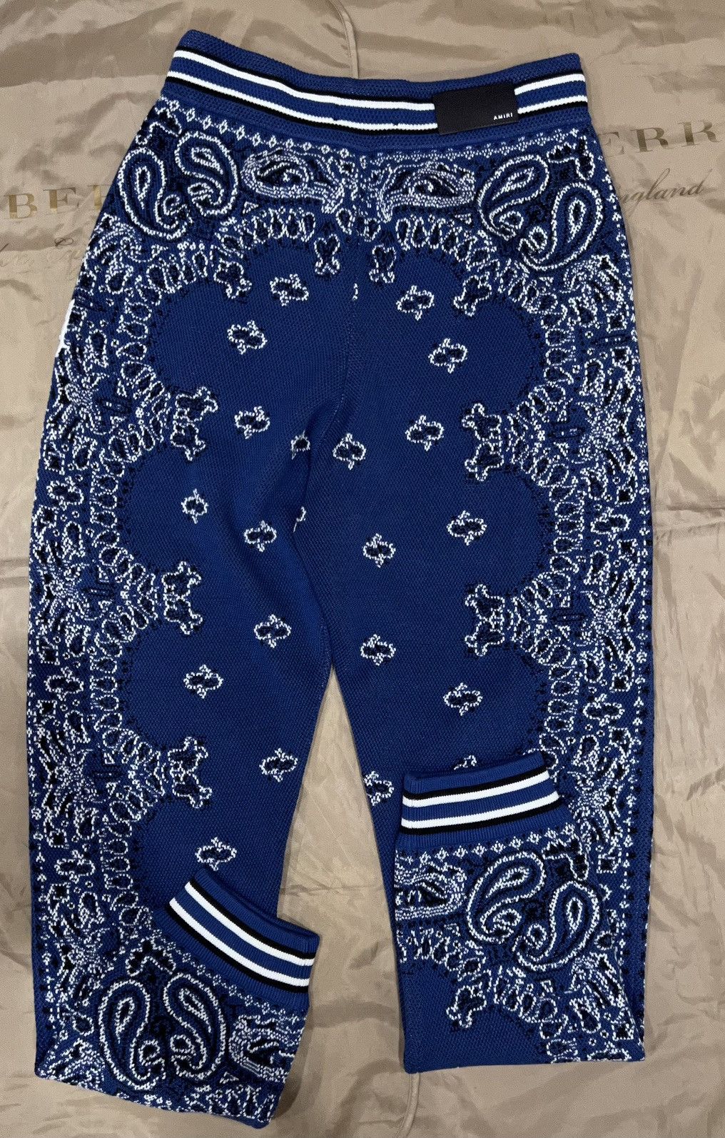 Amiri AMIRI Bandana-print track trousers - Blue size L Size US 34 / EU 50 - 8 Thumbnail