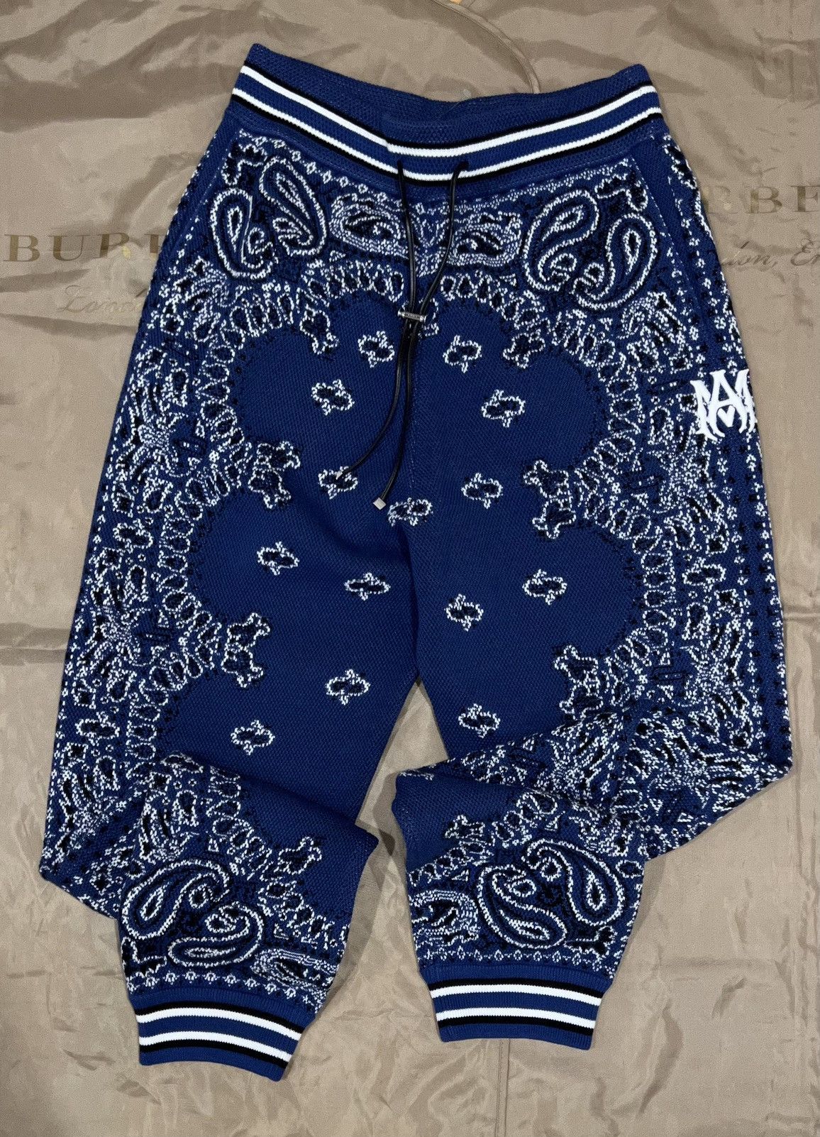 Amiri AMIRI Bandana-print track trousers - Blue size L Size US 34 / EU 50 - 1 Thumbnail