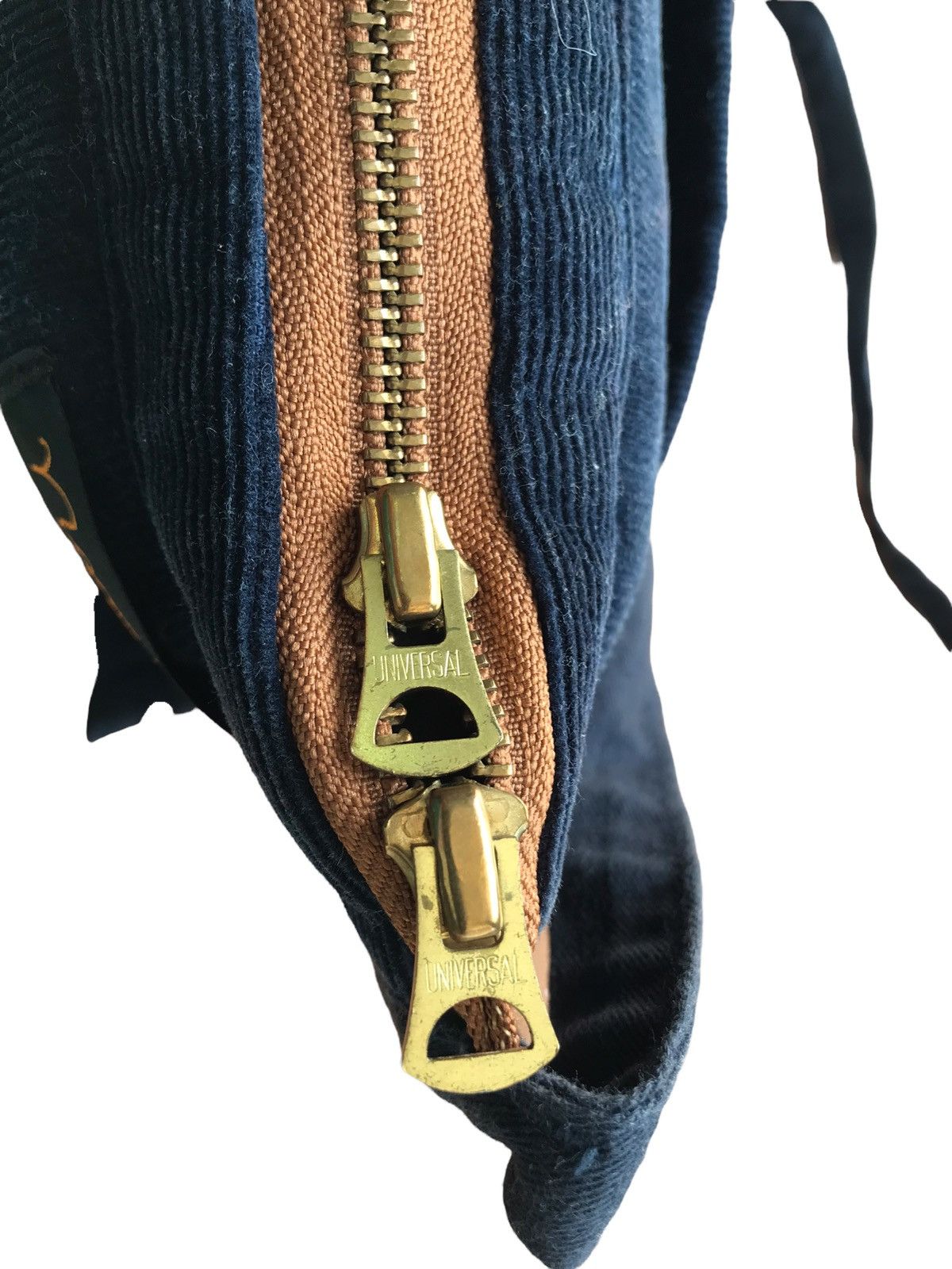 Japanese Brand Handmade Japan NAPRON RAY INC Corduroy Leather Lumber Bag Size ONE SIZE - 7 Thumbnail