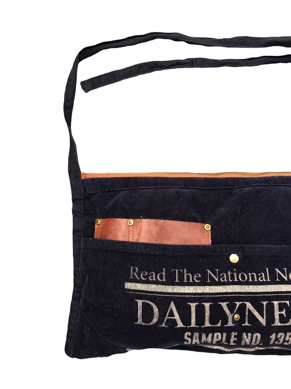 Japanese Brand Handmade Japan NAPRON RAY INC Corduroy Leather Lumber Bag Size ONE SIZE - 2 Thumbnail