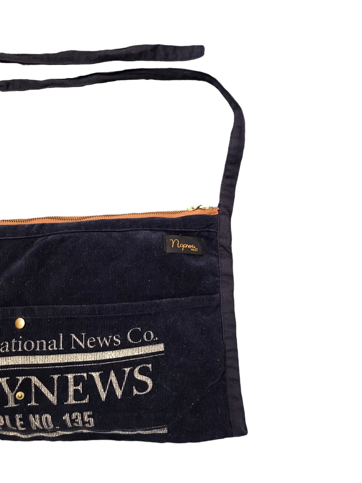 Japanese Brand Handmade Japan NAPRON RAY INC Corduroy Leather Lumber Bag Size ONE SIZE - 3 Thumbnail