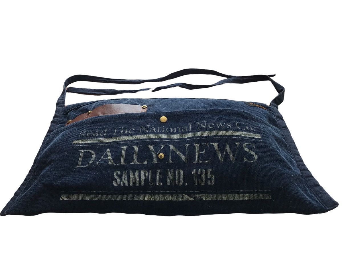 Japanese Brand Handmade Japan NAPRON RAY INC Corduroy Leather Lumber Bag Size ONE SIZE - 4 Thumbnail